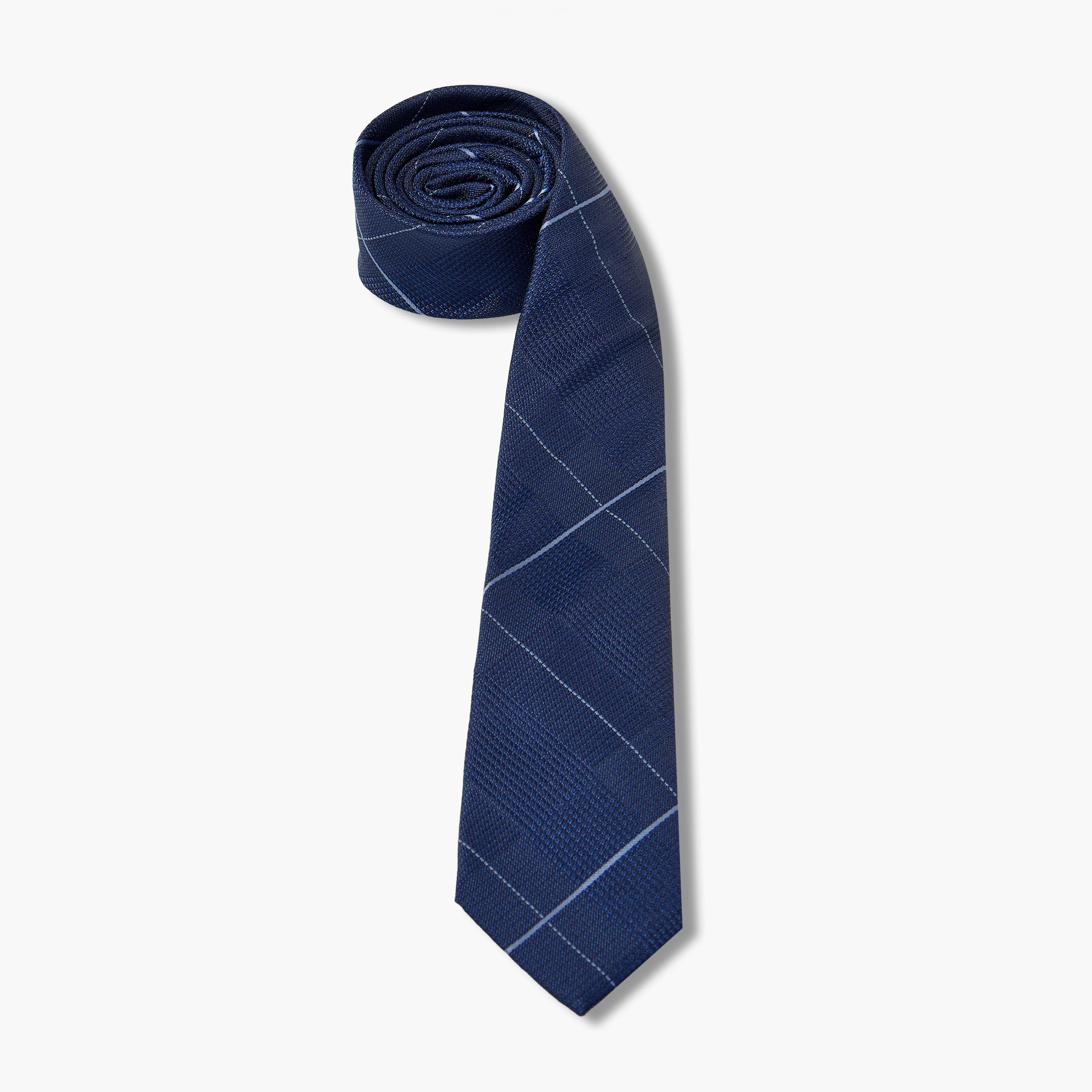 Men Checked Slim Cut Tie-men-tiesandcufflinks-pocketsquares-image-2