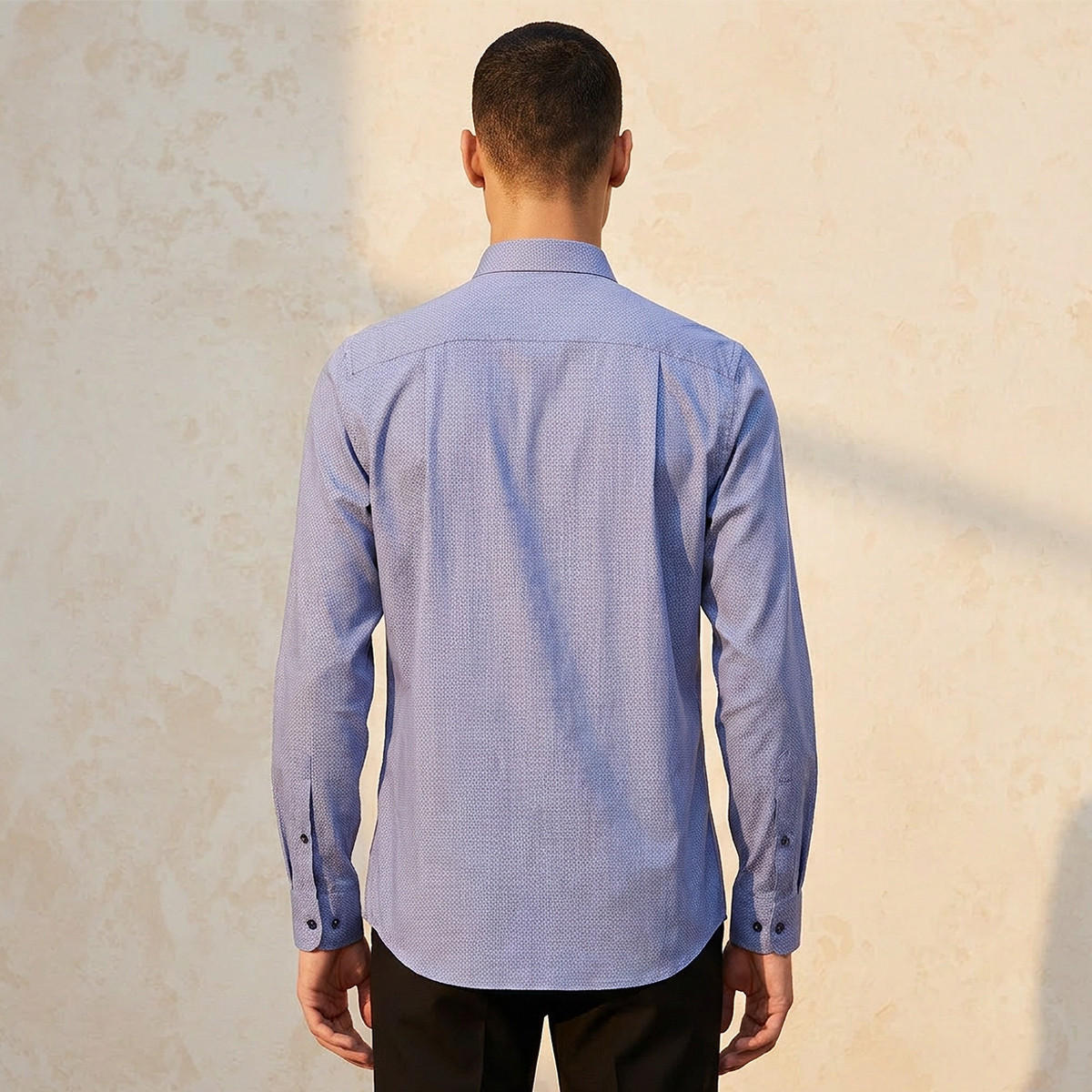 قميص بارز الملمس بقصة وياقة عادية وأكمام طويلة-men-clothing-shirts-image-4
