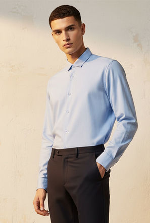 Regular Fit Collared Long Sleeves Shirt-men-clothing-image-1
