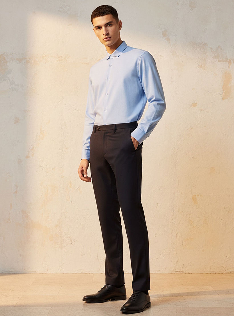 Regular Fit Collared Long Sleeves Shirt-men-clothing-shirts-image-3