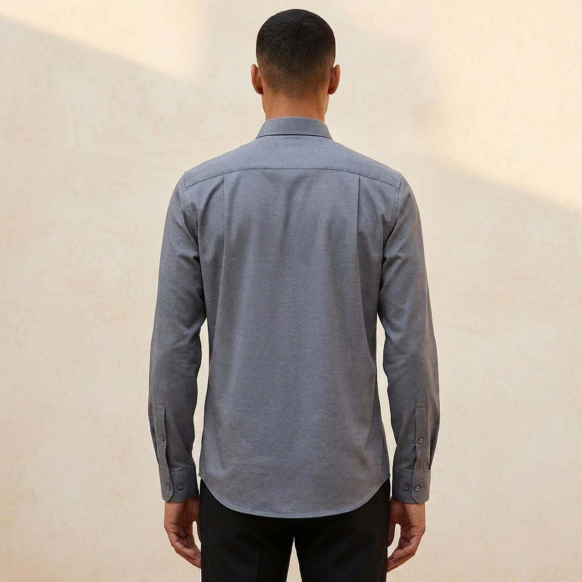 Regular Fit Collared Textured Long Sleeves Shirt-men-clothing-shirts-image-4
