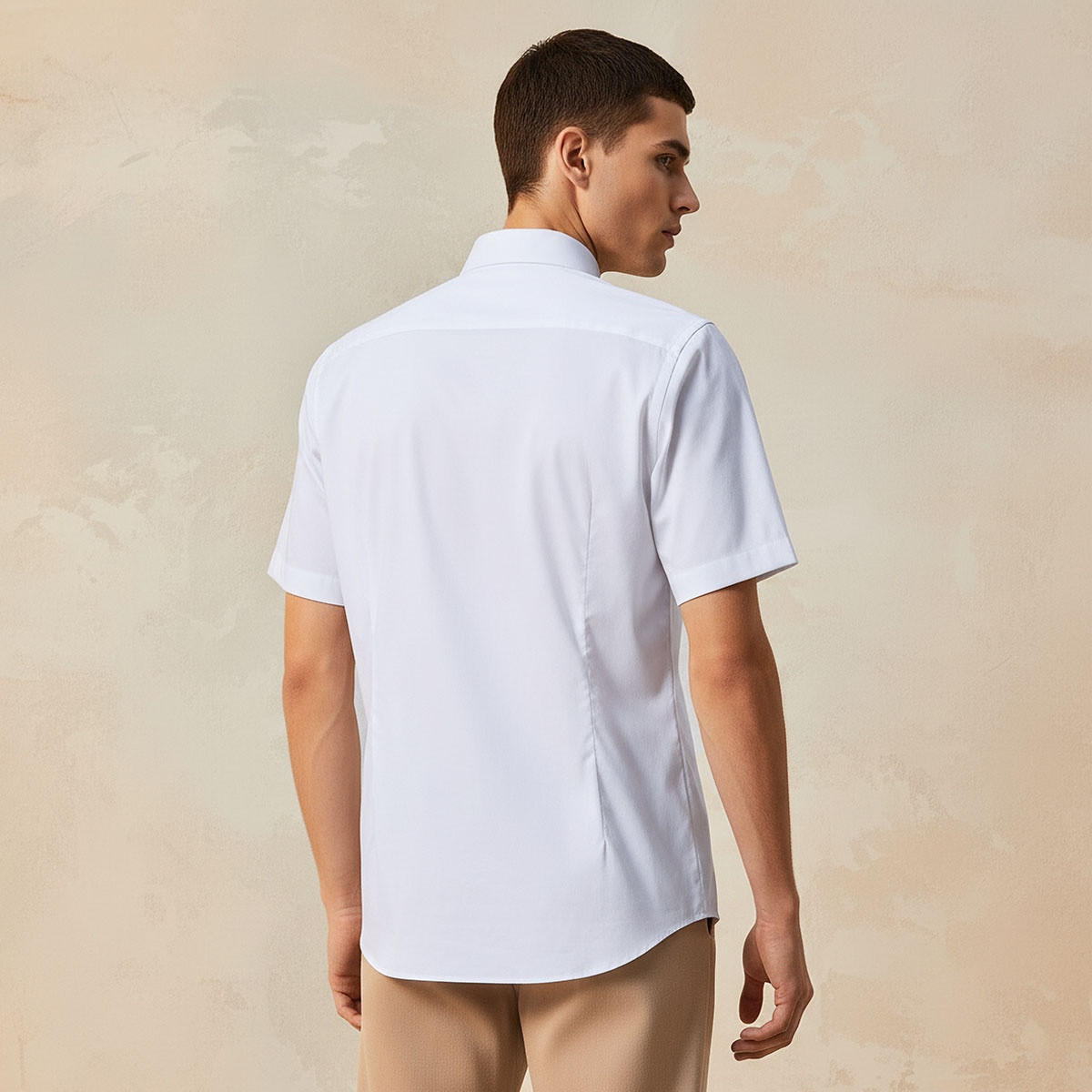 قميص بقصة سليم وياقة عادية وأكمام قصيرة-men-clothing-shirts-image-4