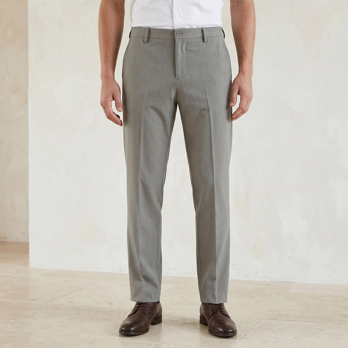بنطلون رسمي بقصة عادية-men-clothing-bottoms-trousersandchinos-trousers-image-1