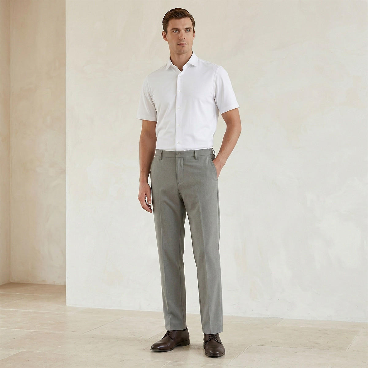بنطلون رسمي بقصة عادية-men-clothing-bottoms-trousersandchinos-trousers-image-3