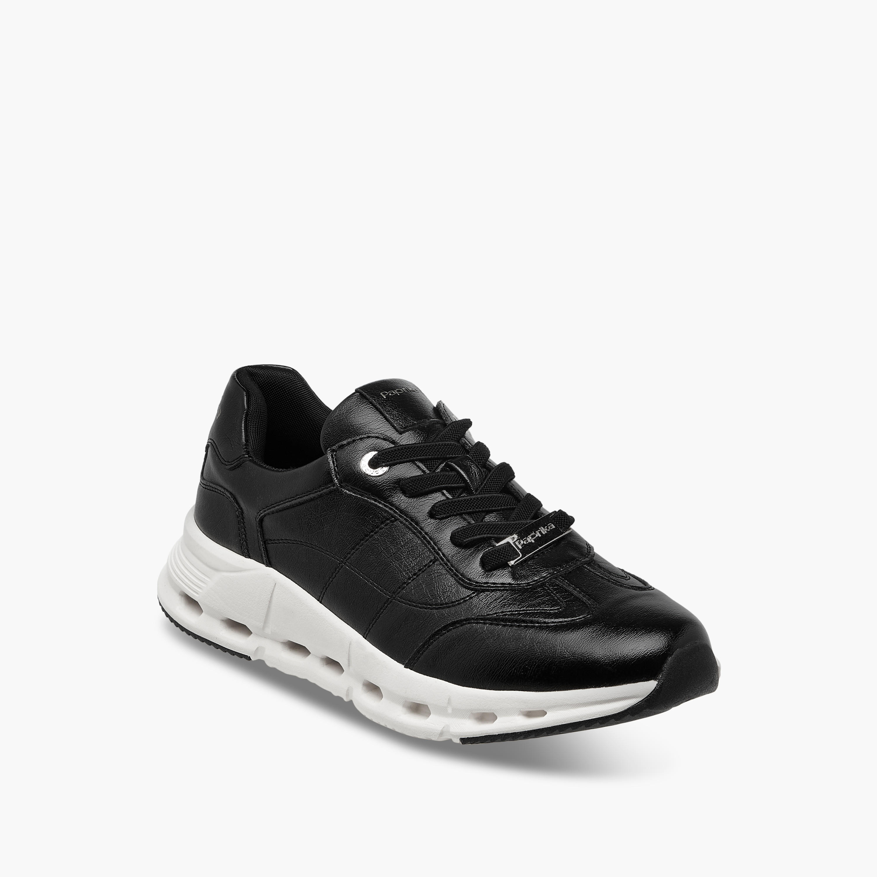 Paprika Panelled Sneakers with Lace-Up Closure-women-shoes-sneakers-image-2