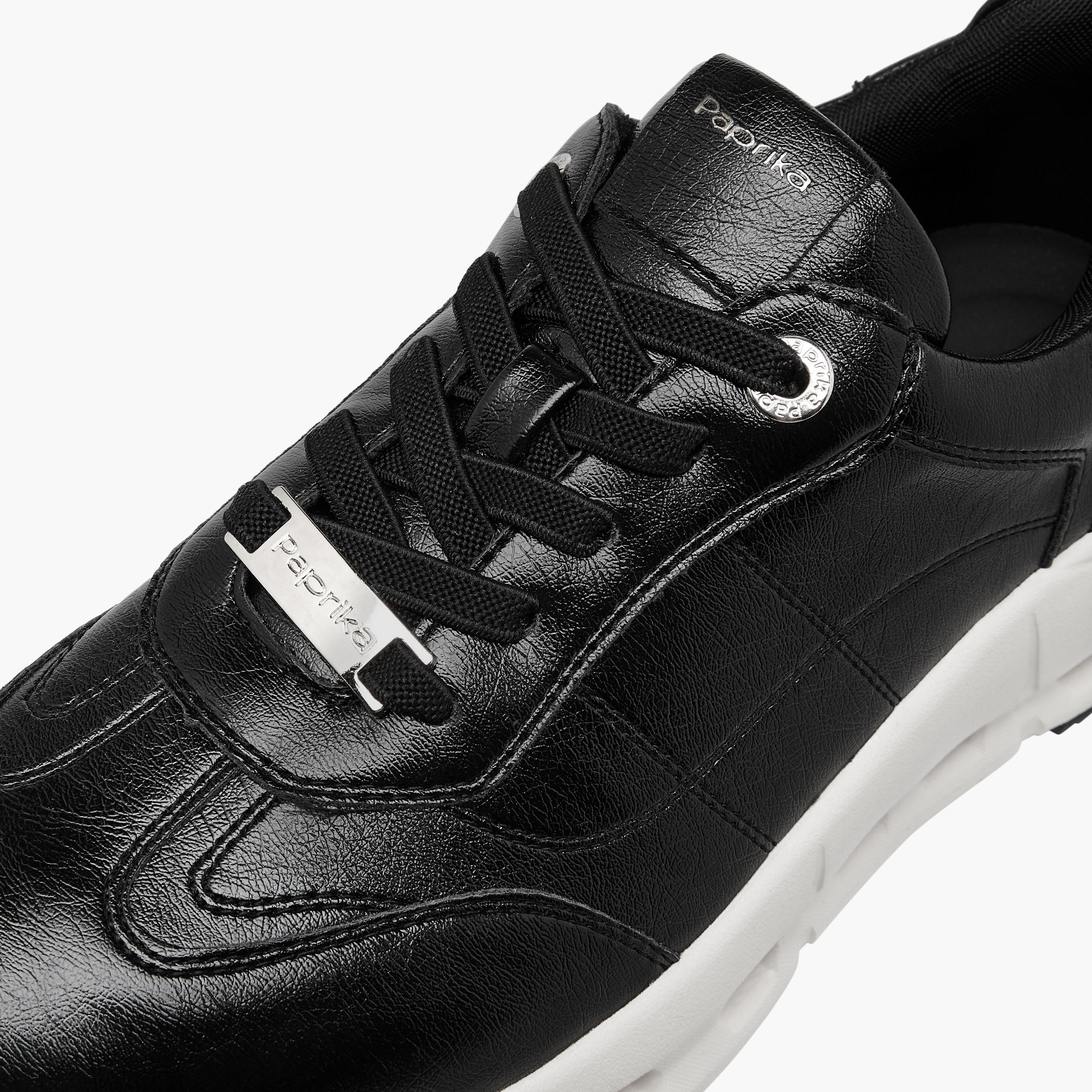 Paprika Panelled Sneakers with Lace-Up Closure-women-shoes-sneakers-image-4