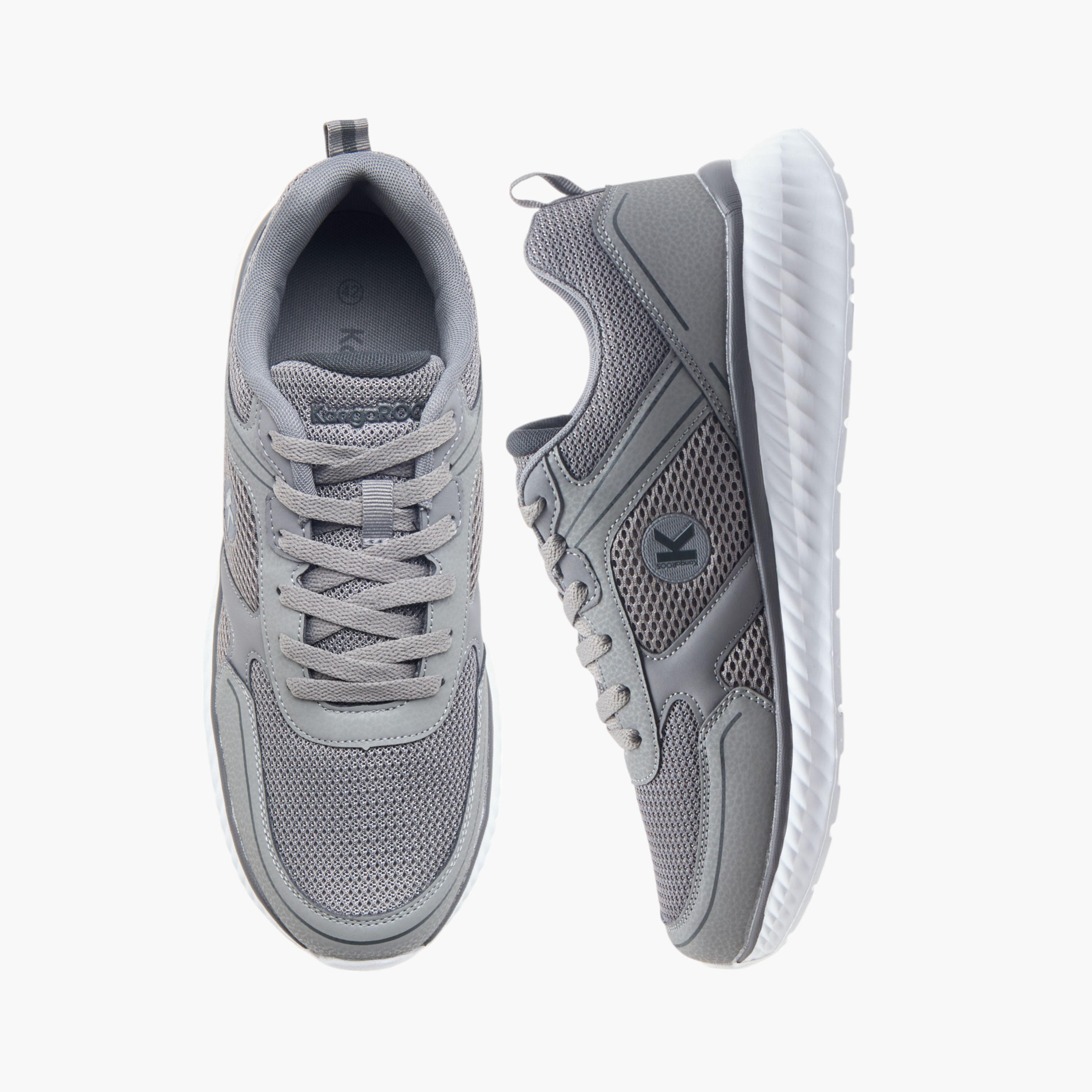 KangaROOS Men's Logo Detail Sports Shoes with Lace-Up Closure-sports-men-shoes-image-1