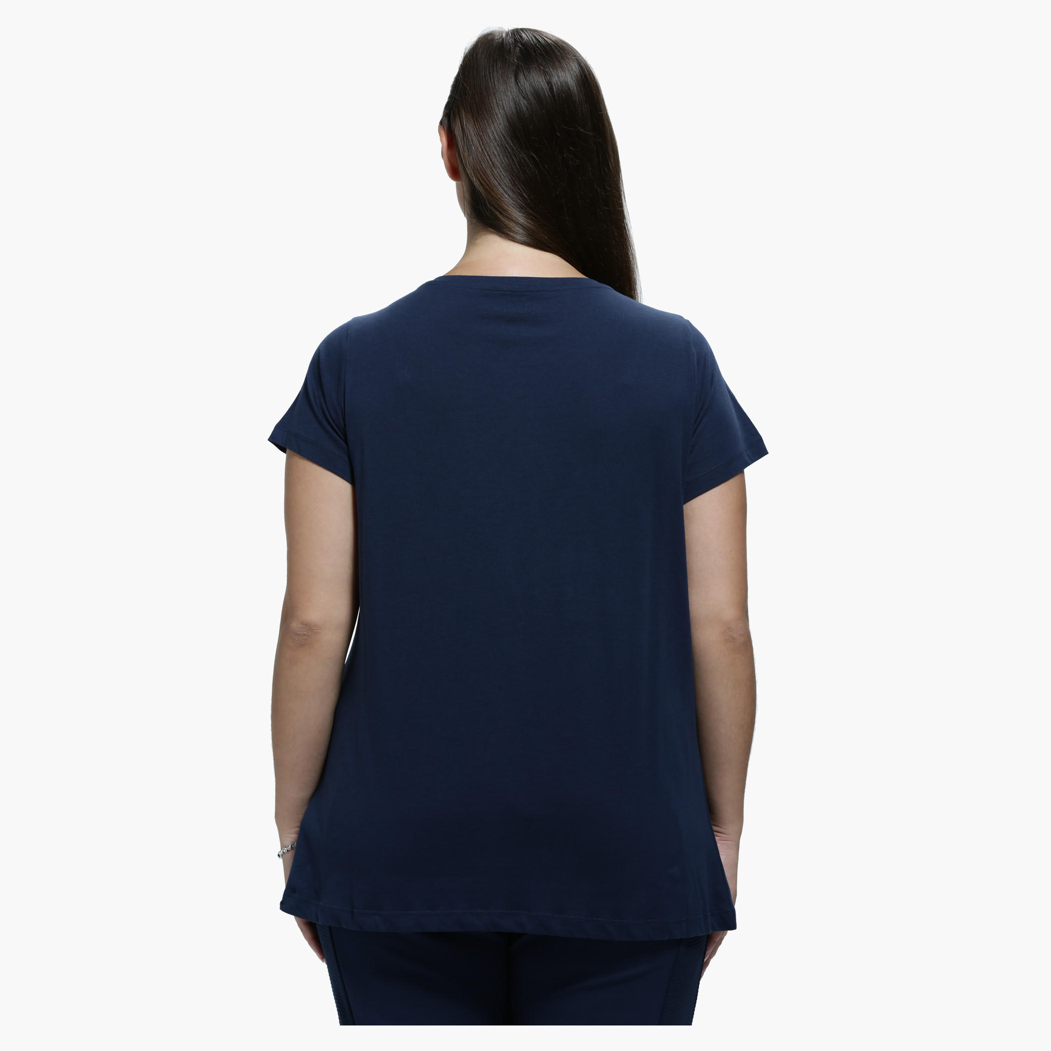 Plus Size Printed T-Shirt with Round Neck in Regular Fit-women-clothing-tshirts-image-2