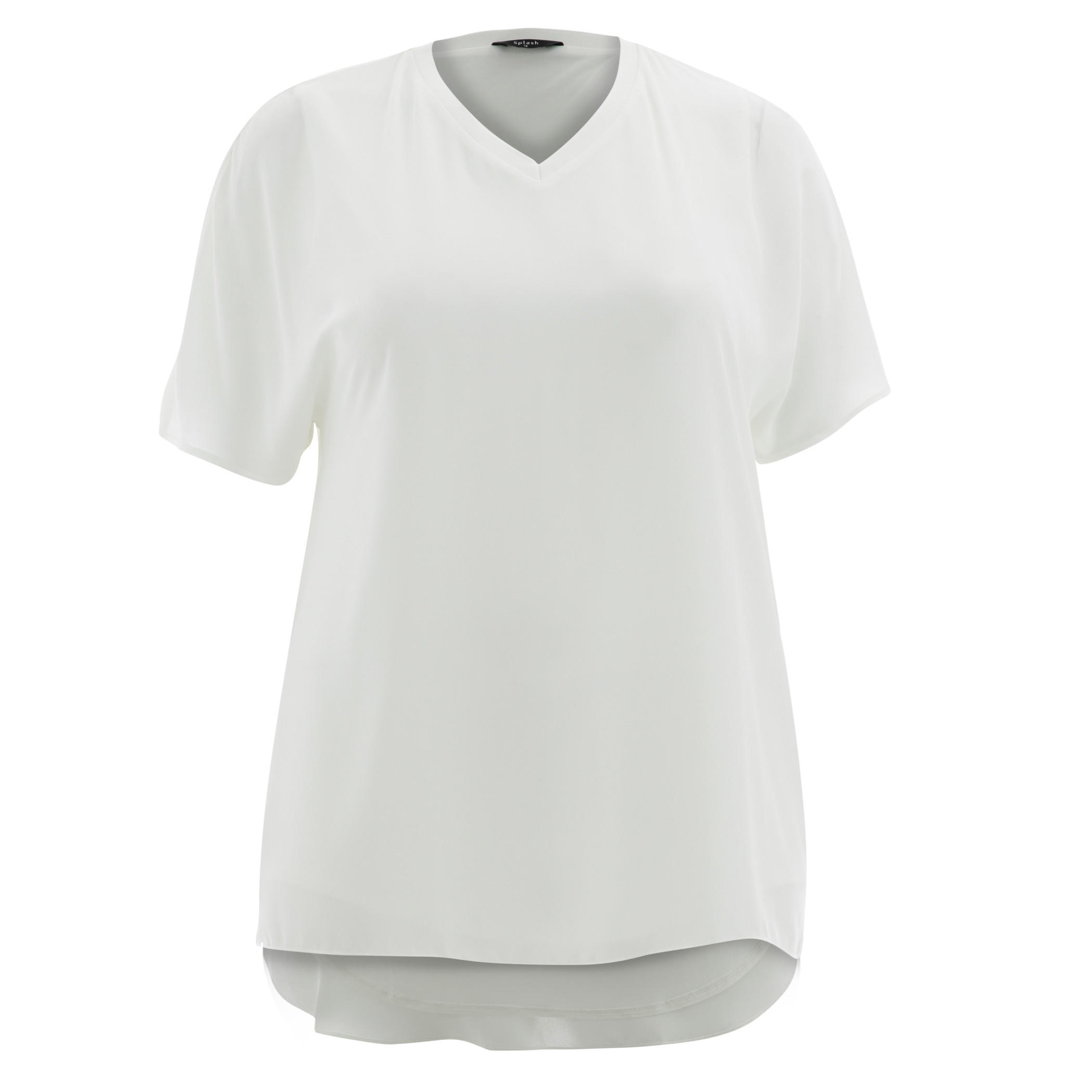 Plus Size Solid Colour T-shirt-women-clothing-shirtsandblouses-blouses-image-1