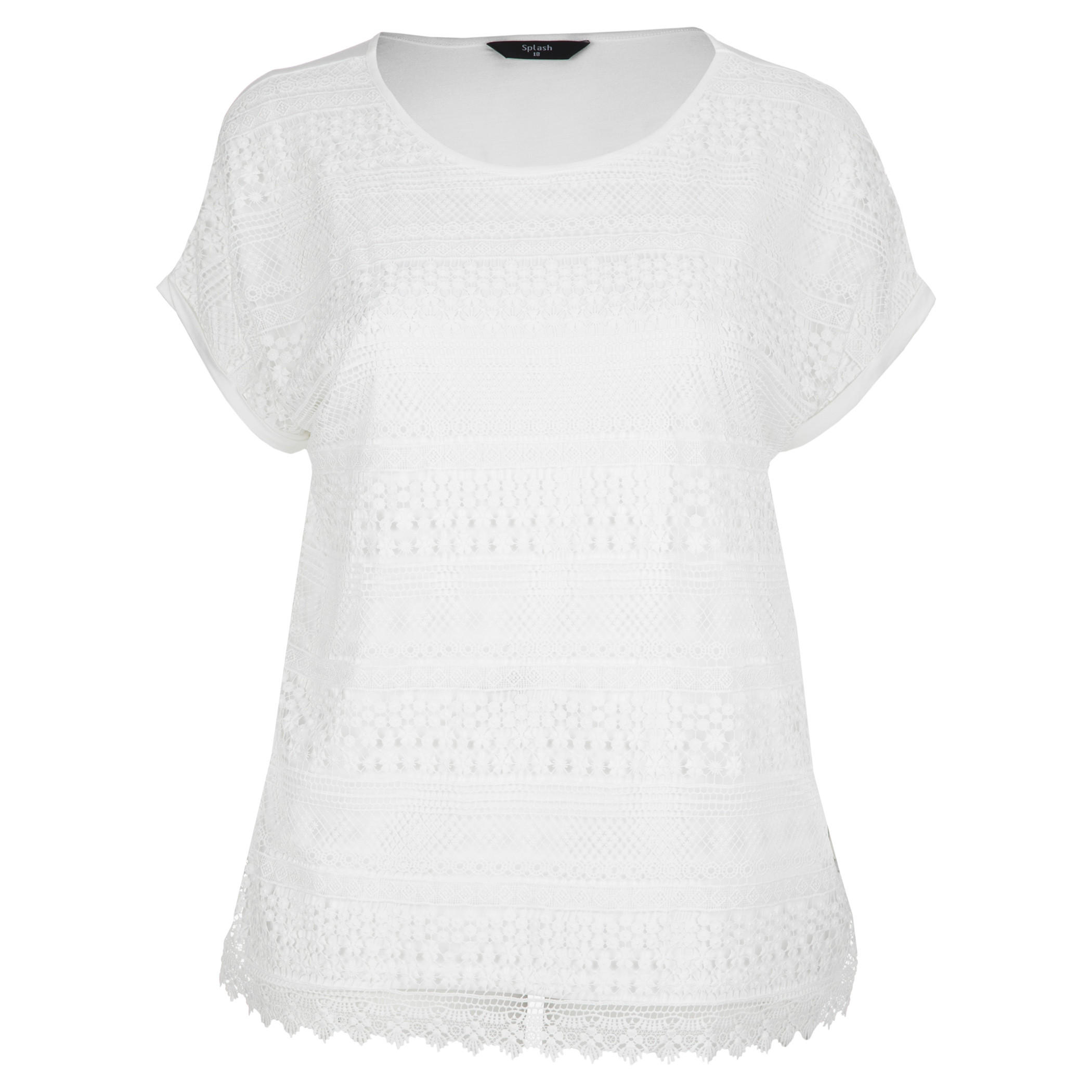 Solid Colour Crochet Top-women-clothing-shirtsandblouses-blouses-image-3