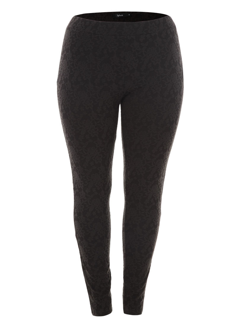 Plus Size Floral Leggings-women-clothing-bottoms-leggings-image-1