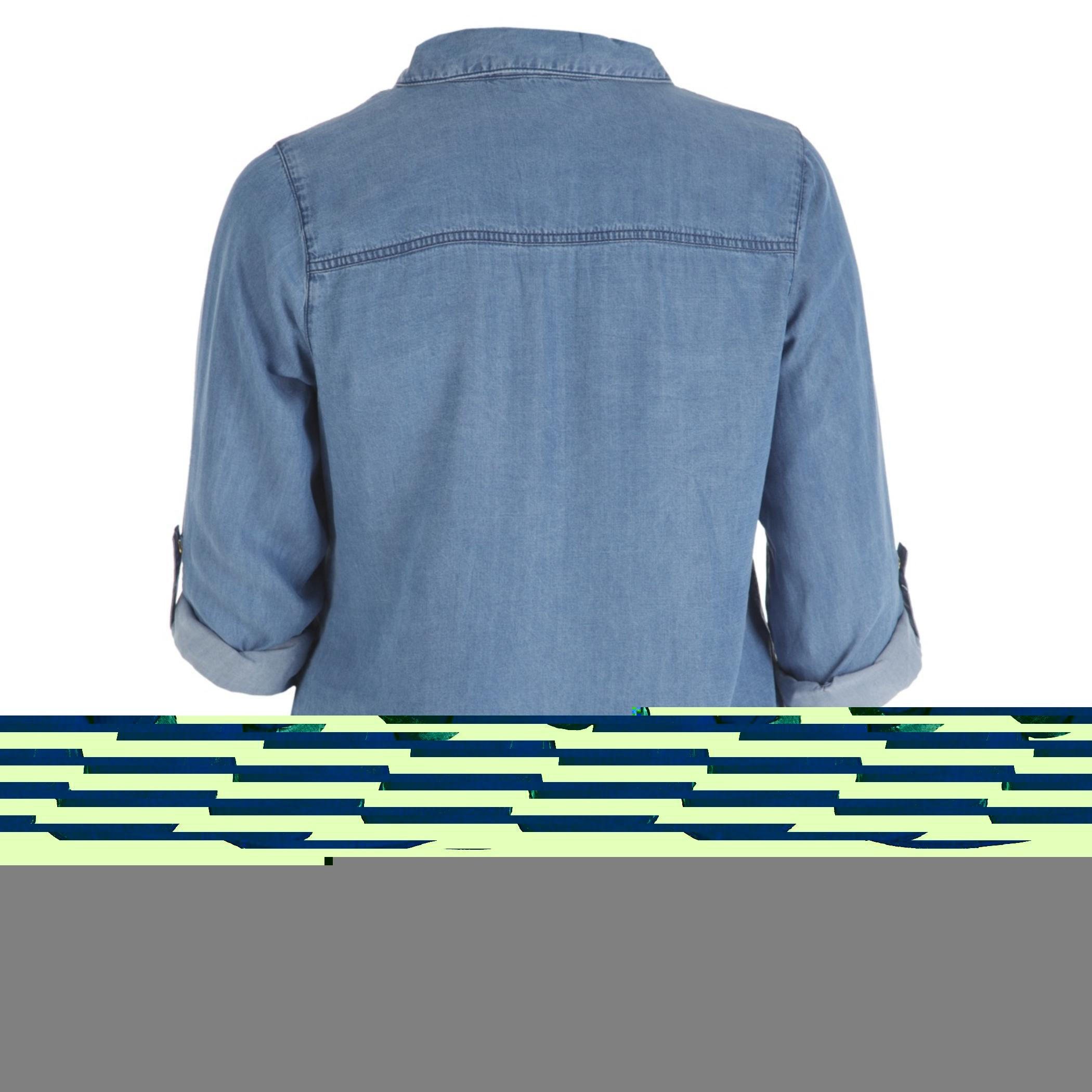 Long-sleeved Denim Shirt-women-clothing-shirtsandblouses-blouses-image-2