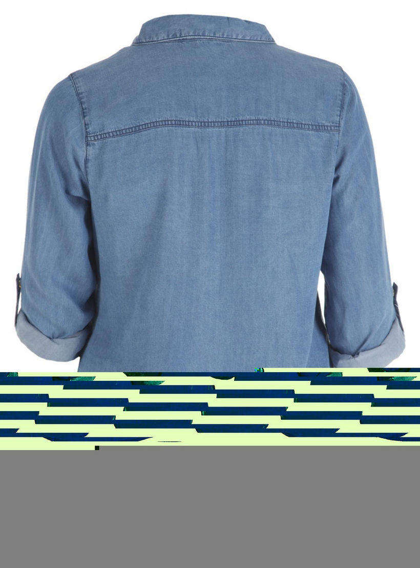 Long-sleeved Denim Shirt-women-clothing-shirtsandblouses-blouses-image-2