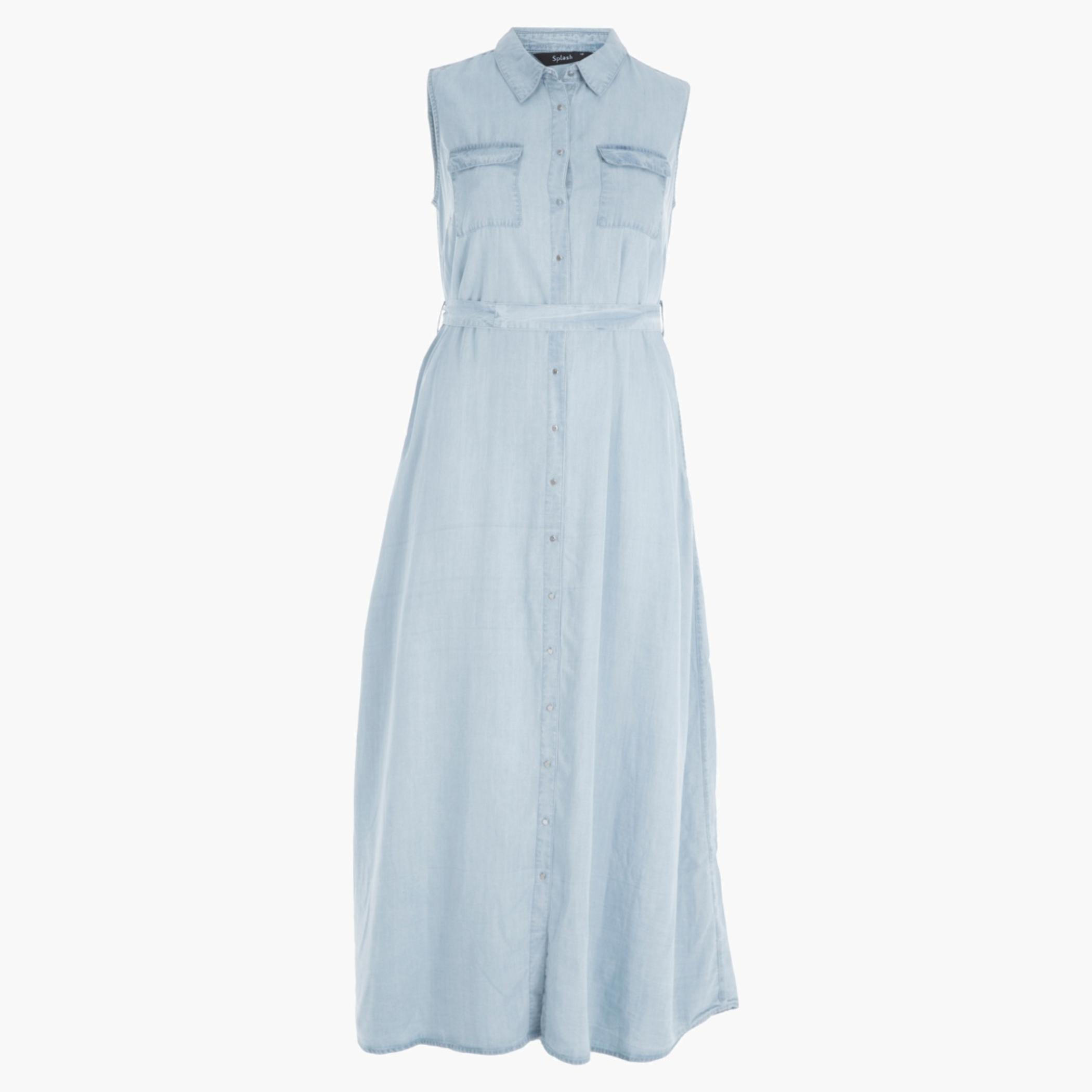 Denim Maxi Shirt Dress-women-clothing-dresses-image-1