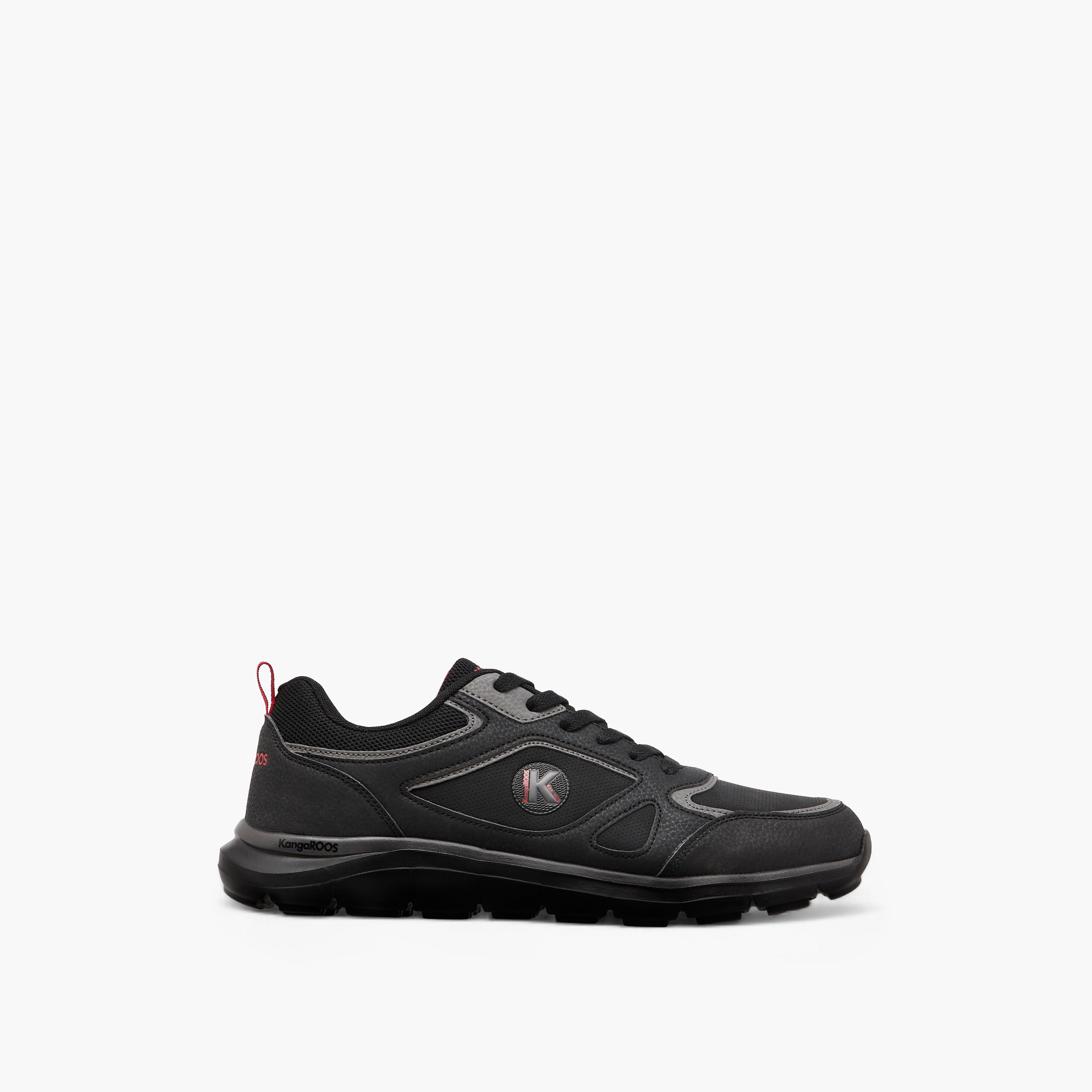 KangaROOS Men's Panelled Lace-Up Sneakers-men-shoes-sneakers-image-3