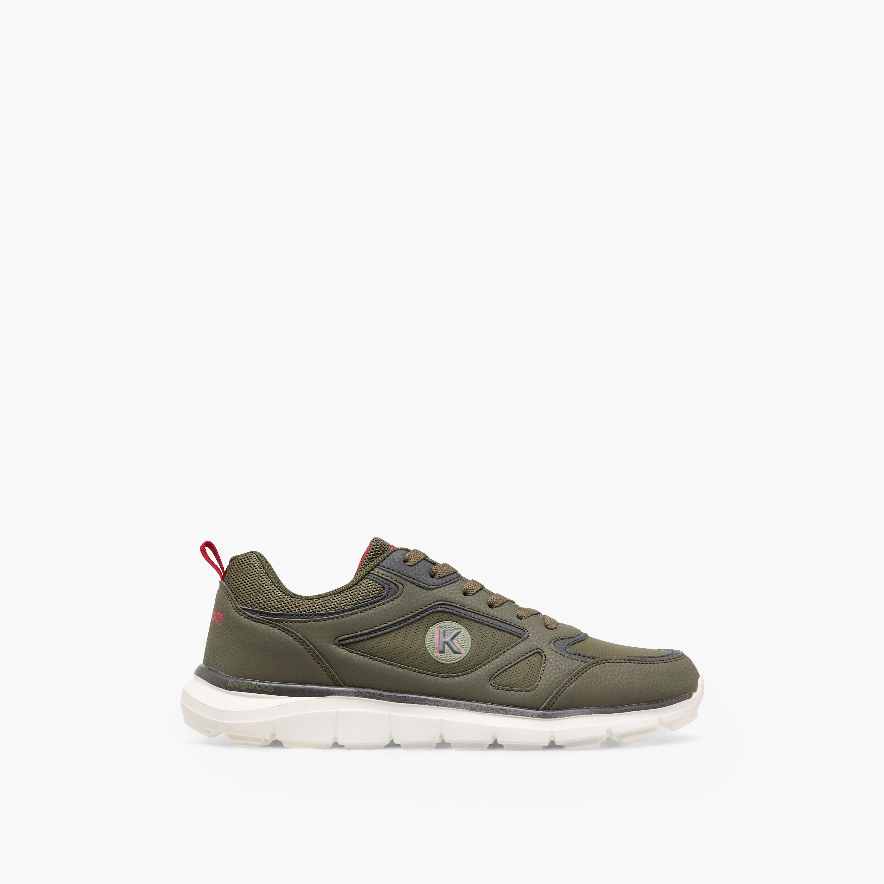 KangaROOS Men's Panelled Lace-Up Sneakers-men-shoes-sneakers-image-3