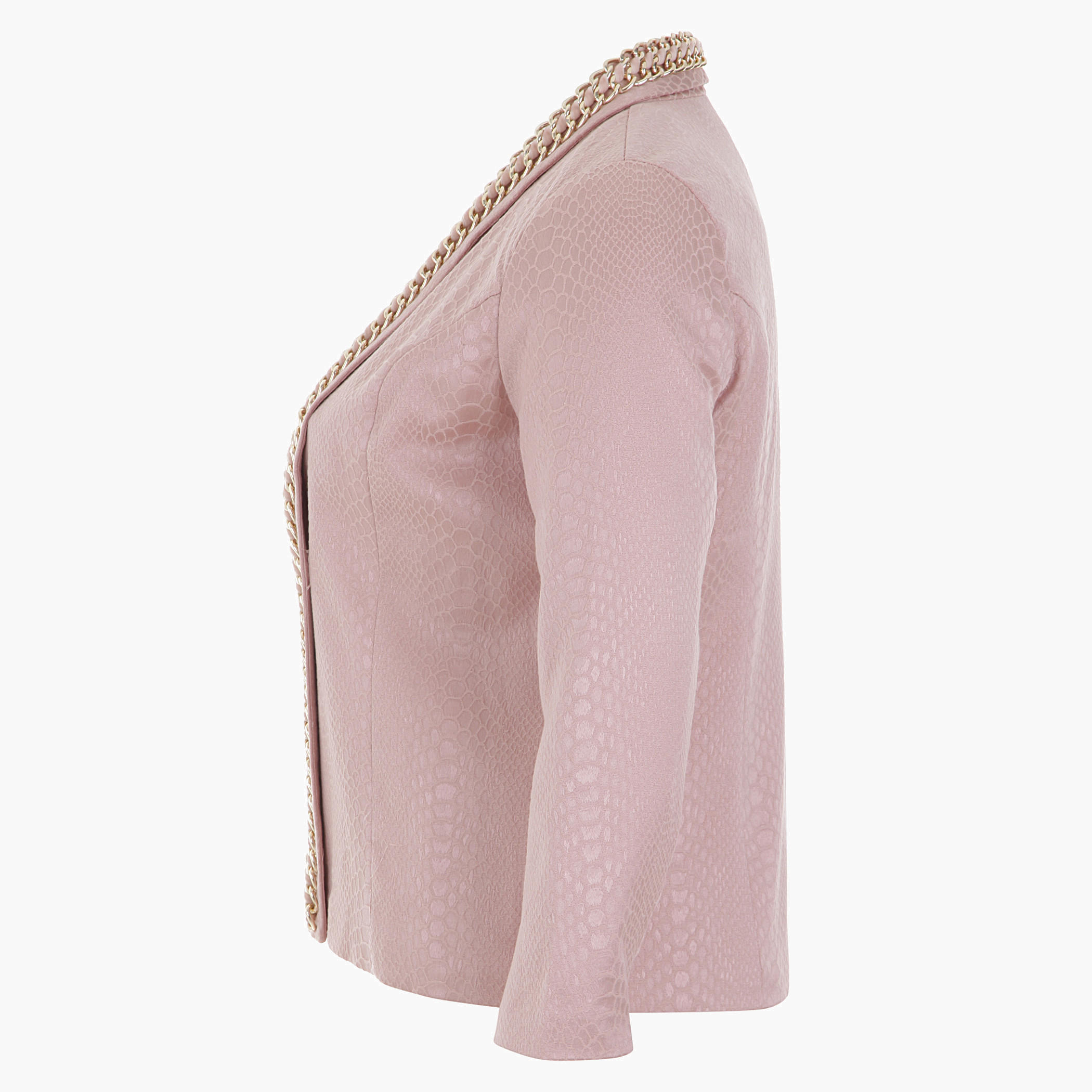 Plus Size Full-sleeved Shrug with Chain Trims-women-clothing-shirtsandblouses-blouses-image-3