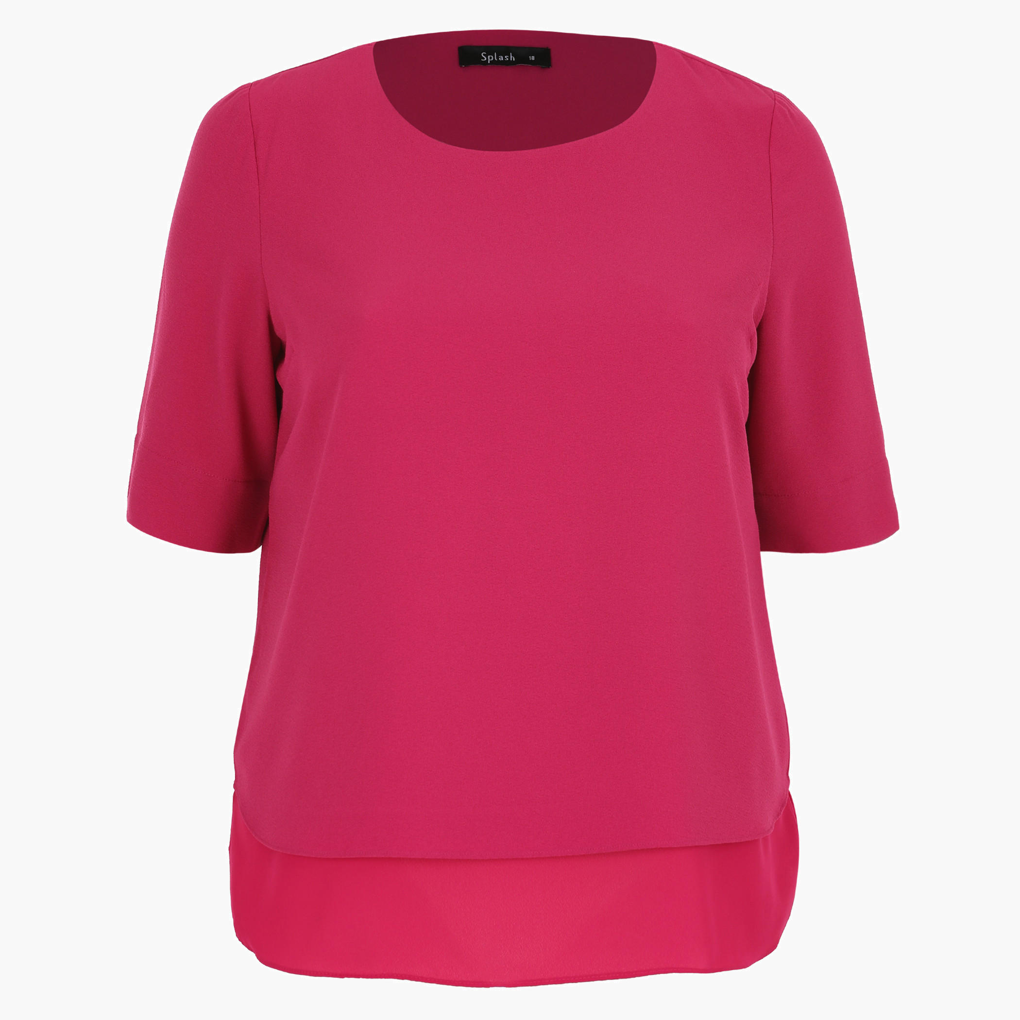 Plus Size Solid Colour Top-women-clothing-shirtsandblouses-blouses-image-3