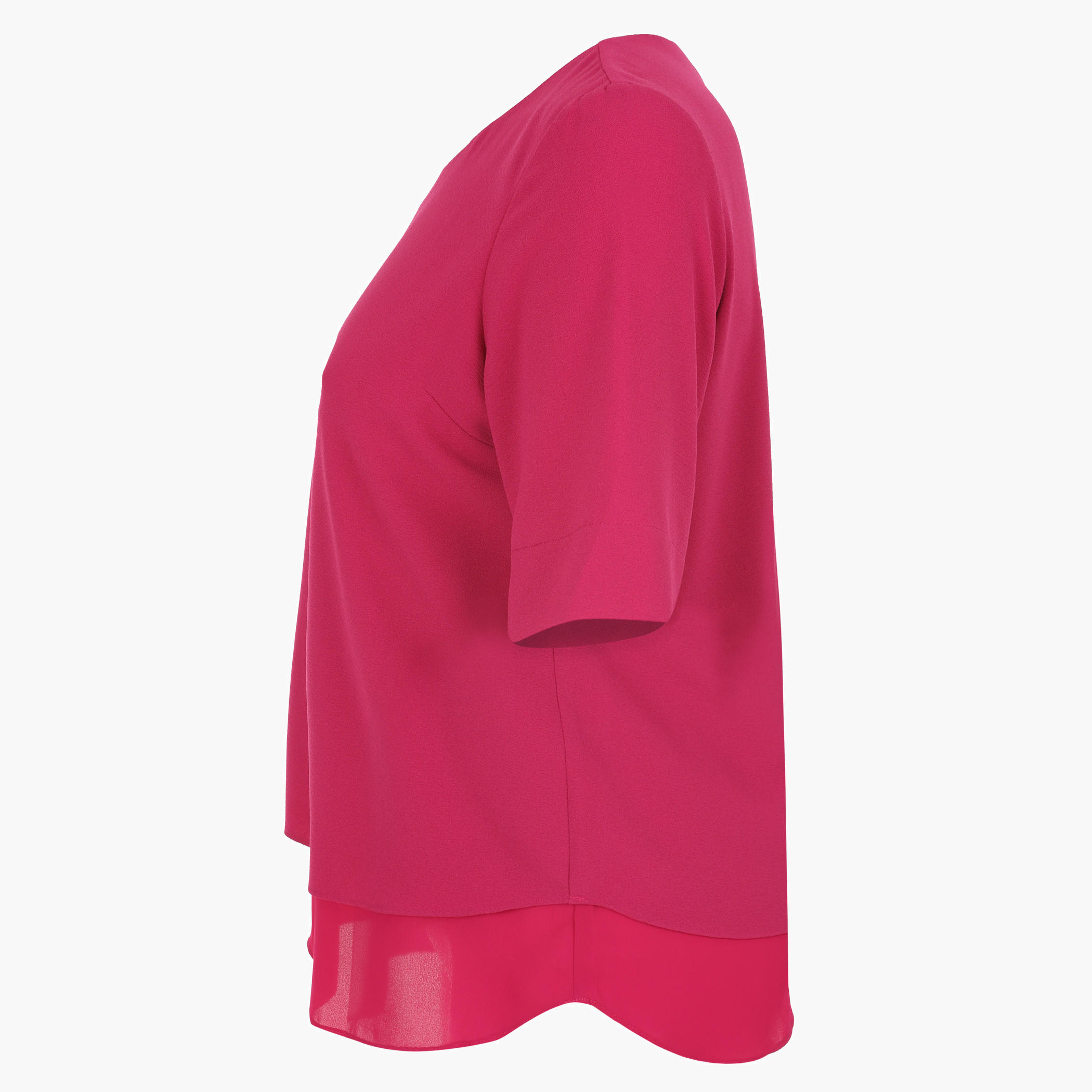 Plus Size Solid Colour Top-women-clothing-shirtsandblouses-blouses-image-1