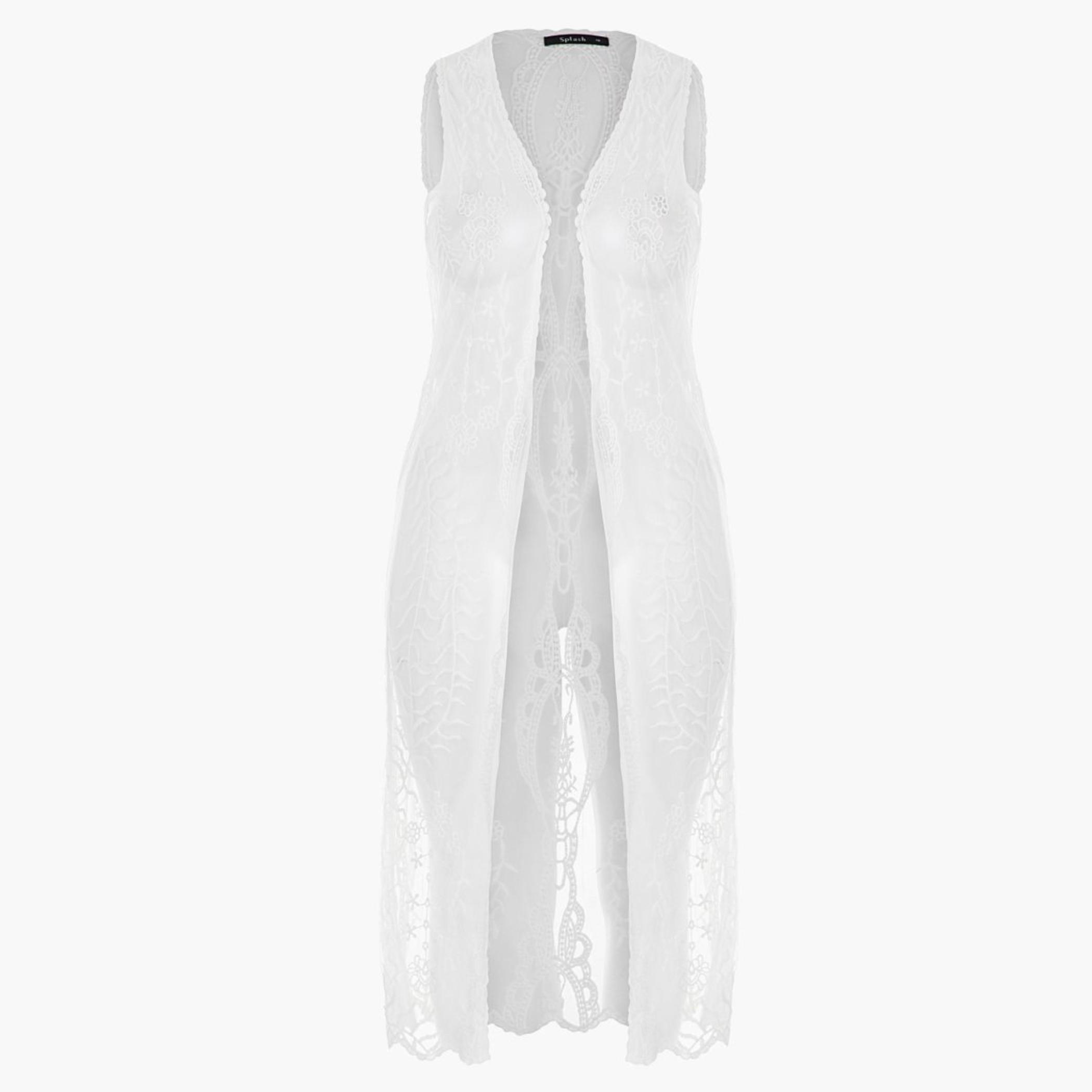 Plus Size Embroidered Sleeveless Long Shrug-women-clothing-shirtsandblouses-blouses-image-1