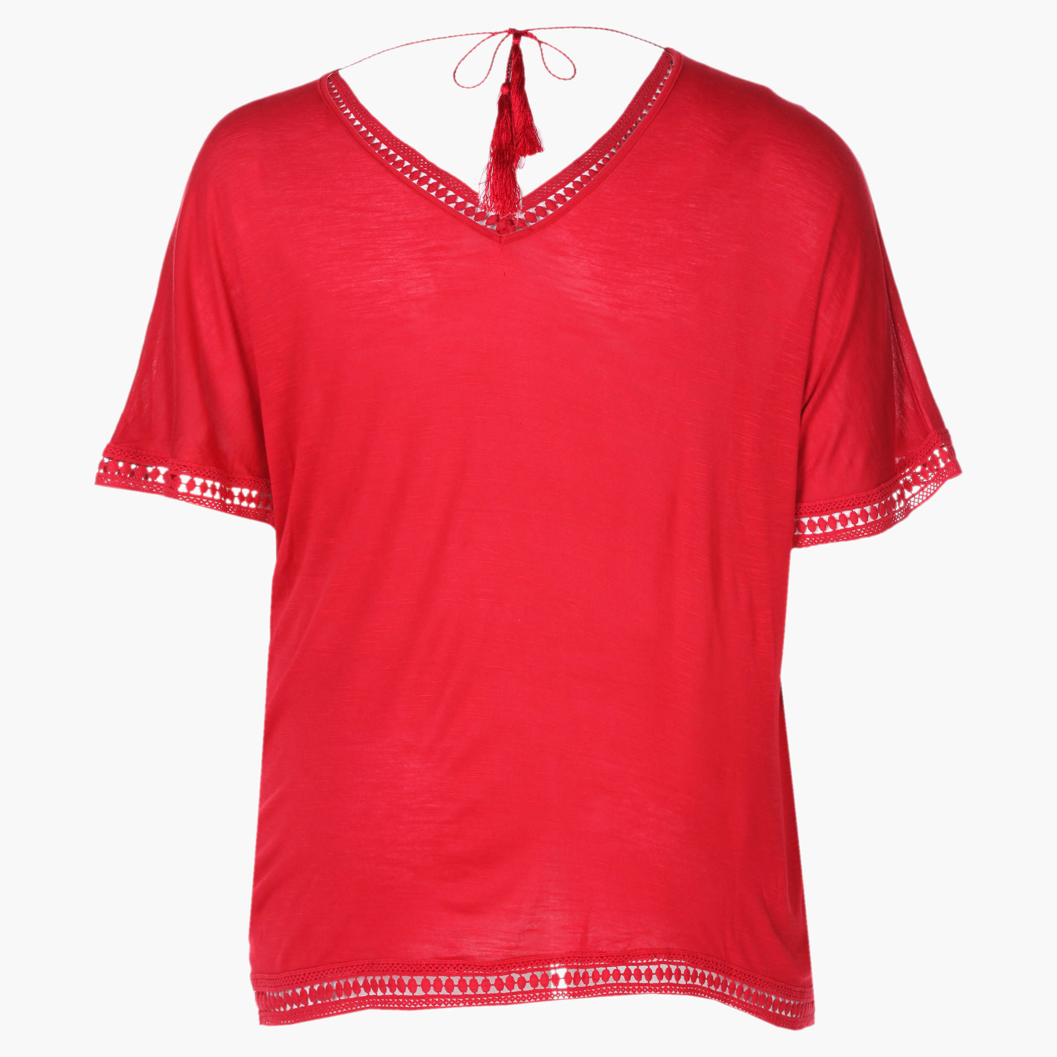 Plus Size Tassel-embellished Top with Raglan Sleeves-women-clothing-shirtsandblouses-blouses-image-5