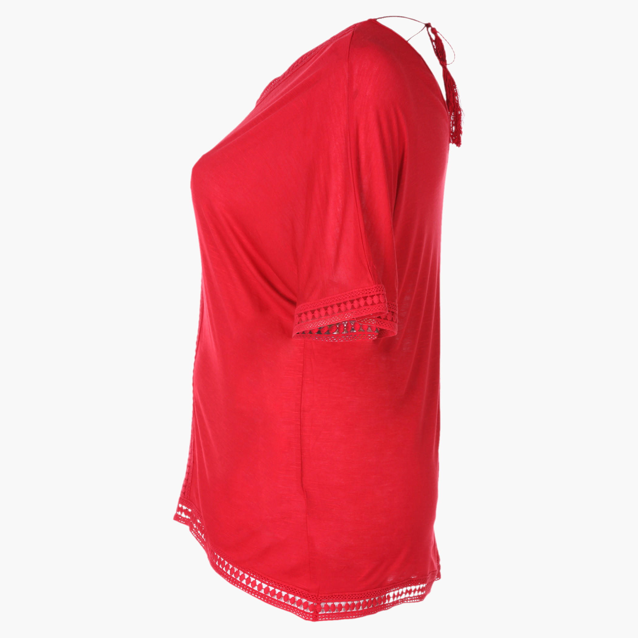Plus Size Tassel-embellished Top with Raglan Sleeves-women-clothing-shirtsandblouses-blouses-image-4