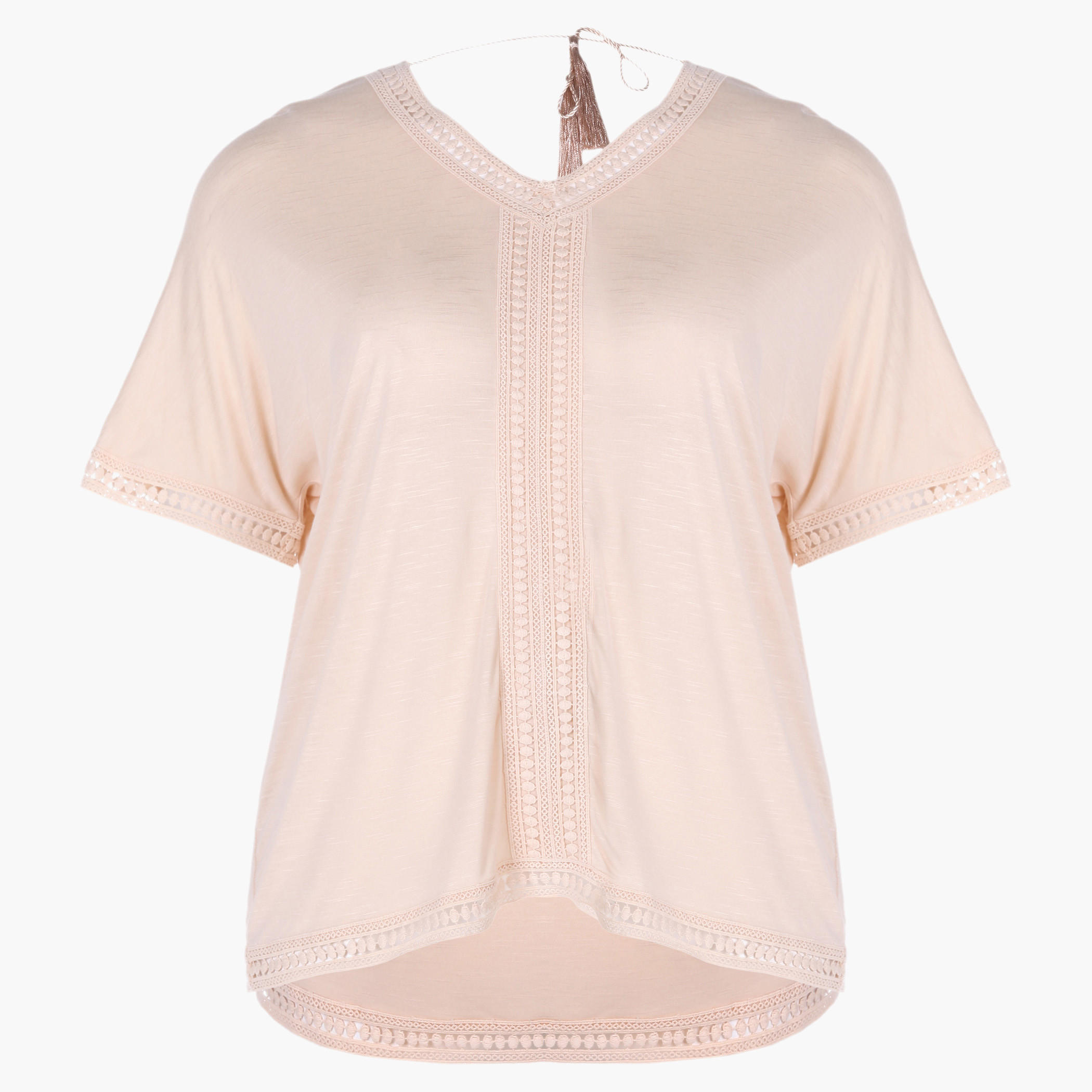 Plus Size Tassel-embellished Top with Raglan Sleeves-women-clothing-shirtsandblouses-blouses-image-3