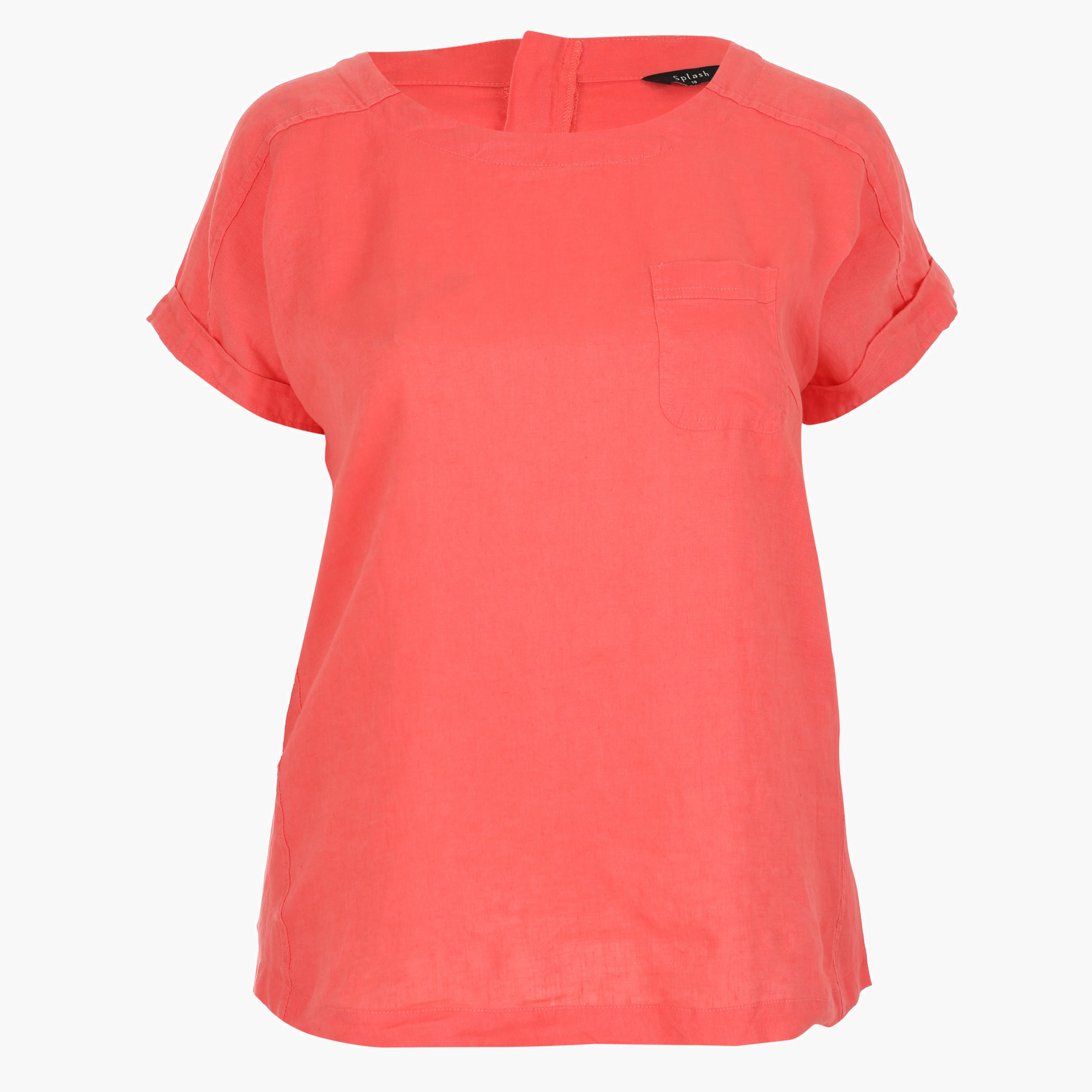 Plus Size Solid Colour Top-women-clothing-shirtsandblouses-blouses-image-1