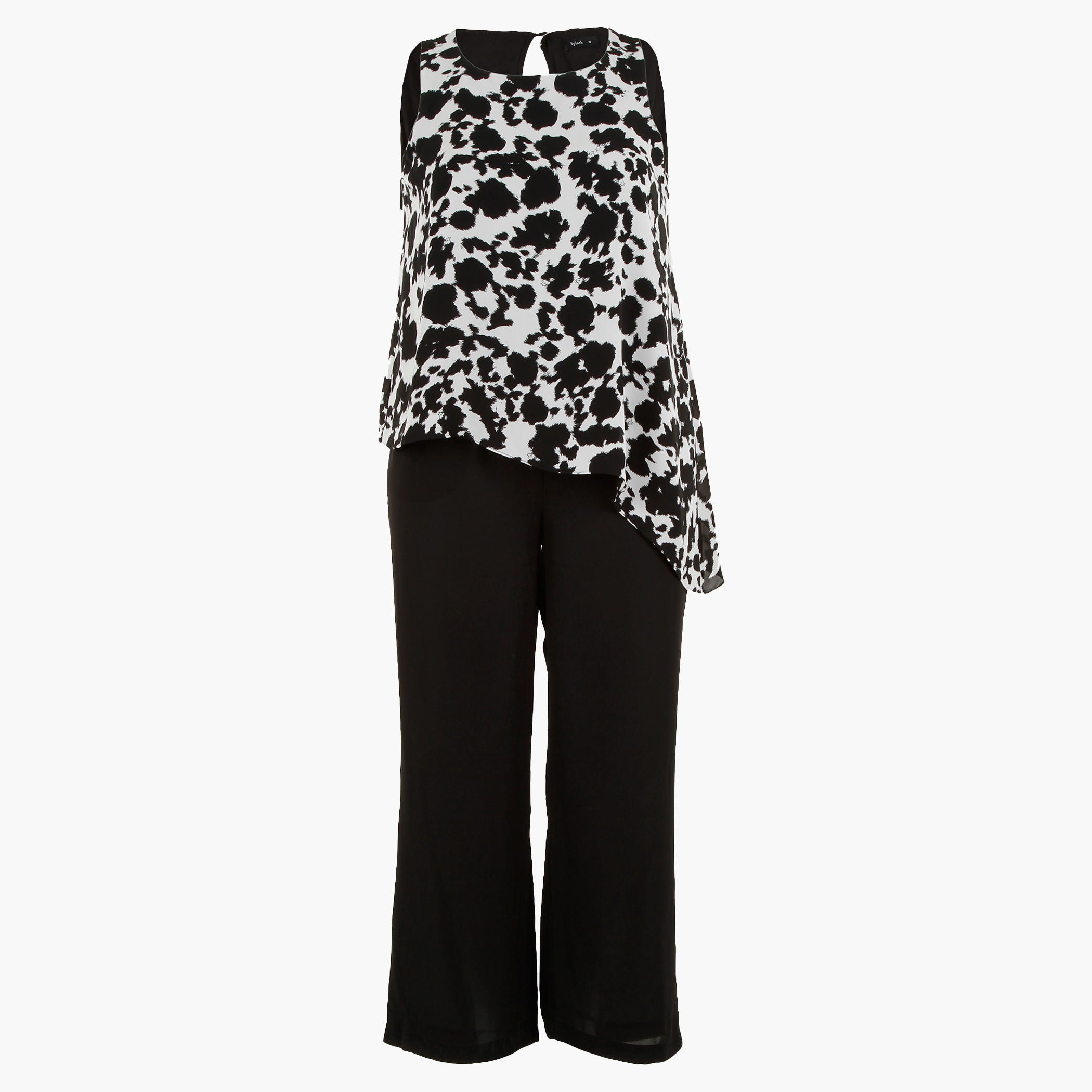 Plus Size Sleeveless Printed Jumpsuit with Round Neck-women-clothing-jumpsuits-image-3