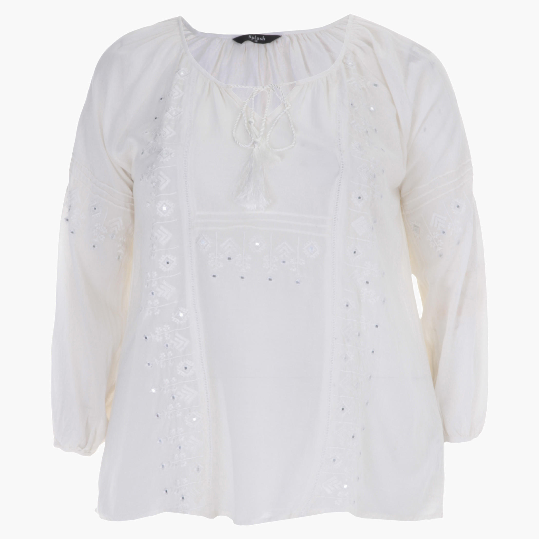 Mirror Embroidered Top with Long Sleeves-women-clothing-shirtsandblouses-blouses-image-3