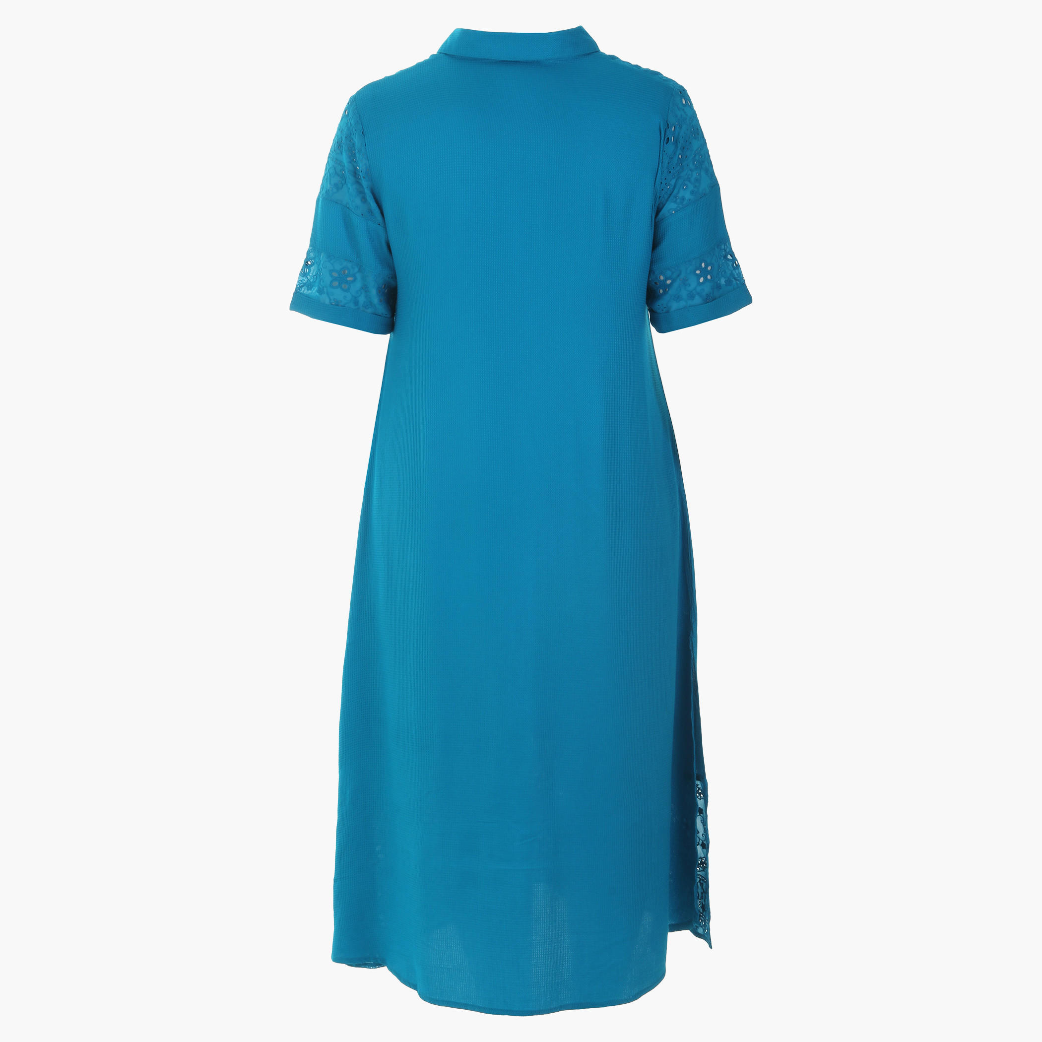 Plus Size Button Through Dress with Short Sleeves-women-clothing-dresses-image-2