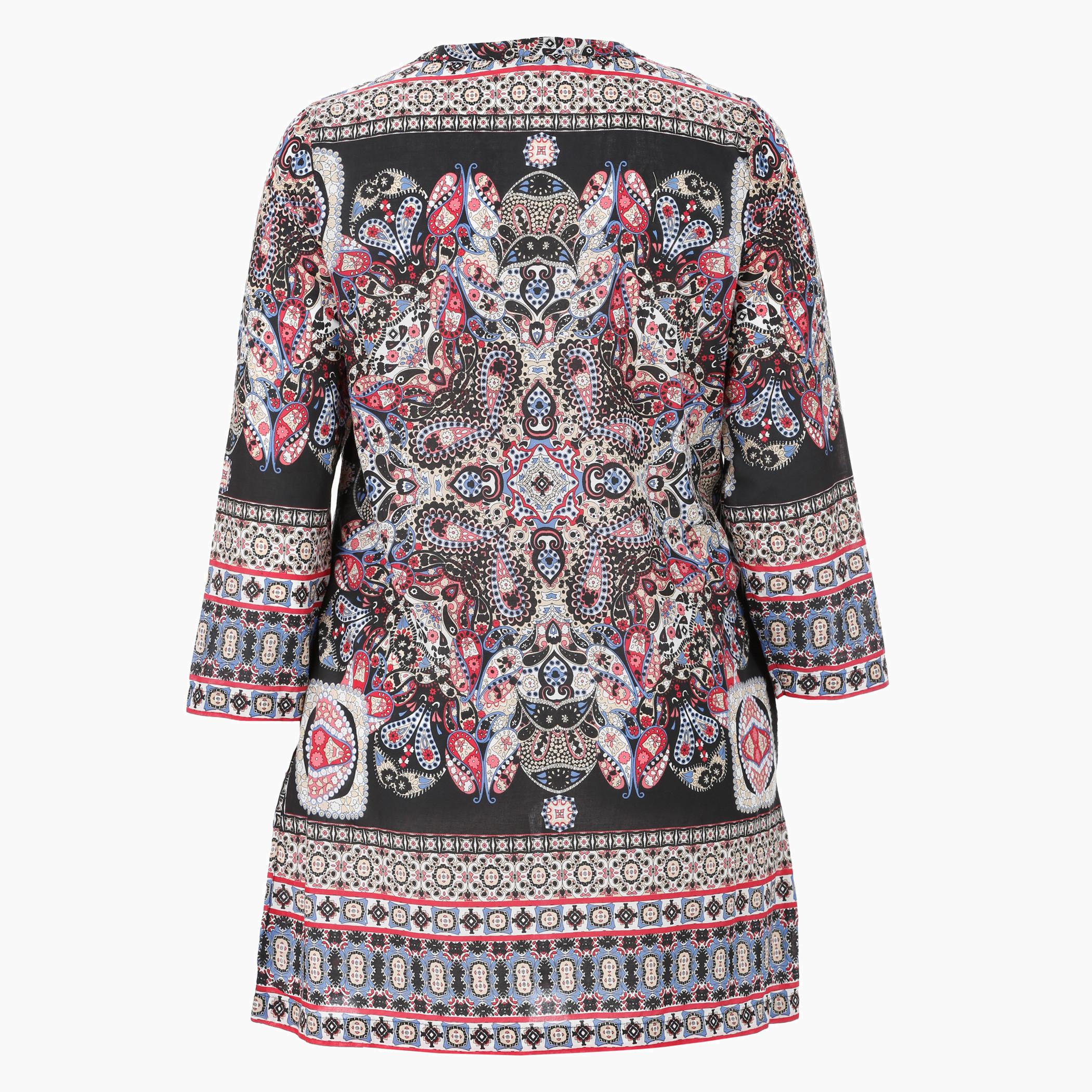 Plus Size Printed Tunic with Mandarin Collar-women-clothing-shirtsandblouses-blouses-image-2