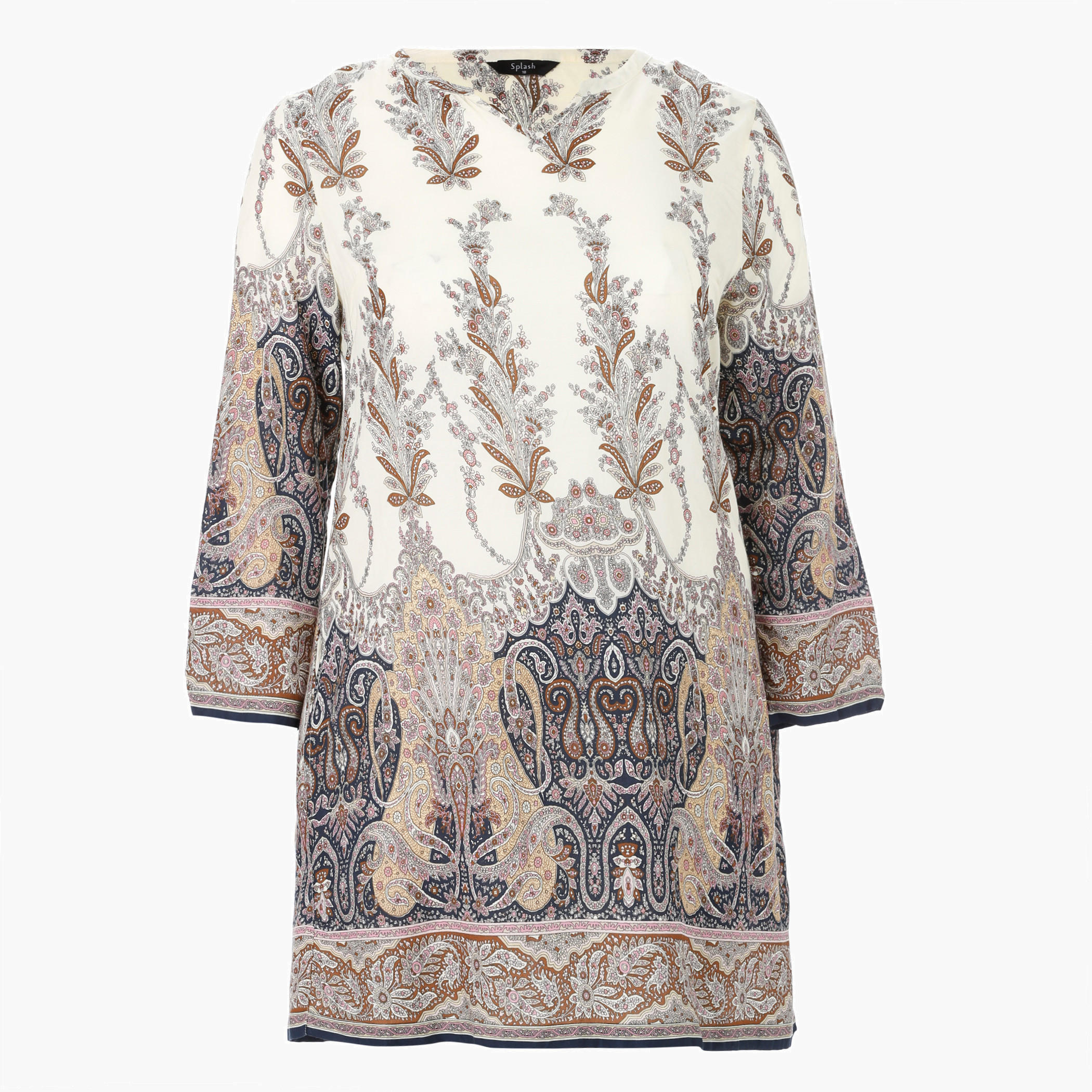 Plus Size Printed Tunic with Mandarin Collar-women-clothing-shirtsandblouses-blouses-image-4
