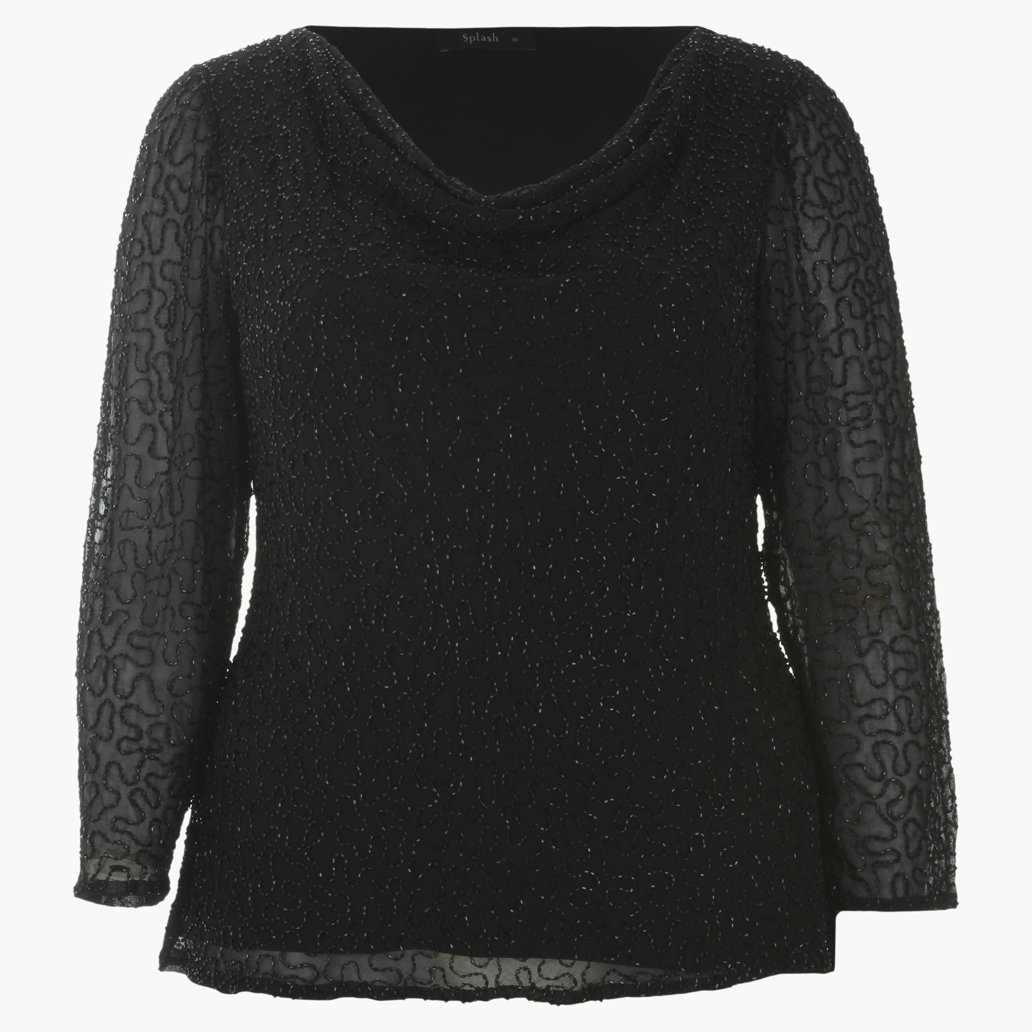 Plus Size Embellished Top with Round Neck-women-clothing-shirtsandblouses-blouses-image-1