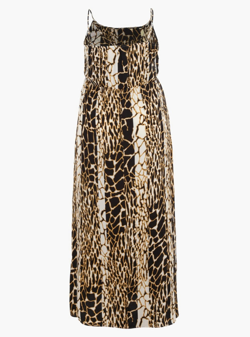 Plus Size Round Neck Maxi Dress with Animal Print All Over-women-clothing-dresses-image-2