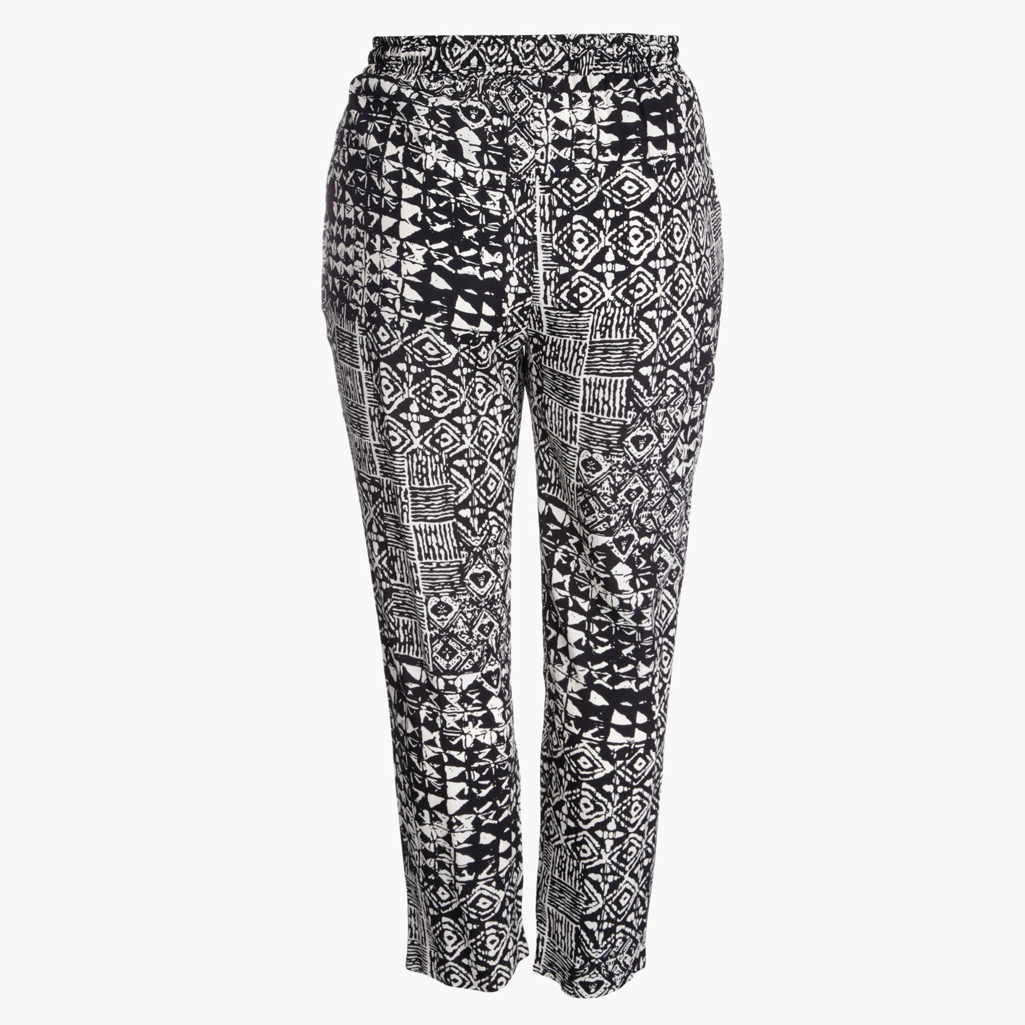 Plus Size Straight Cut Pants with All Over Print-women-clothing-bottoms-trousers-image-2