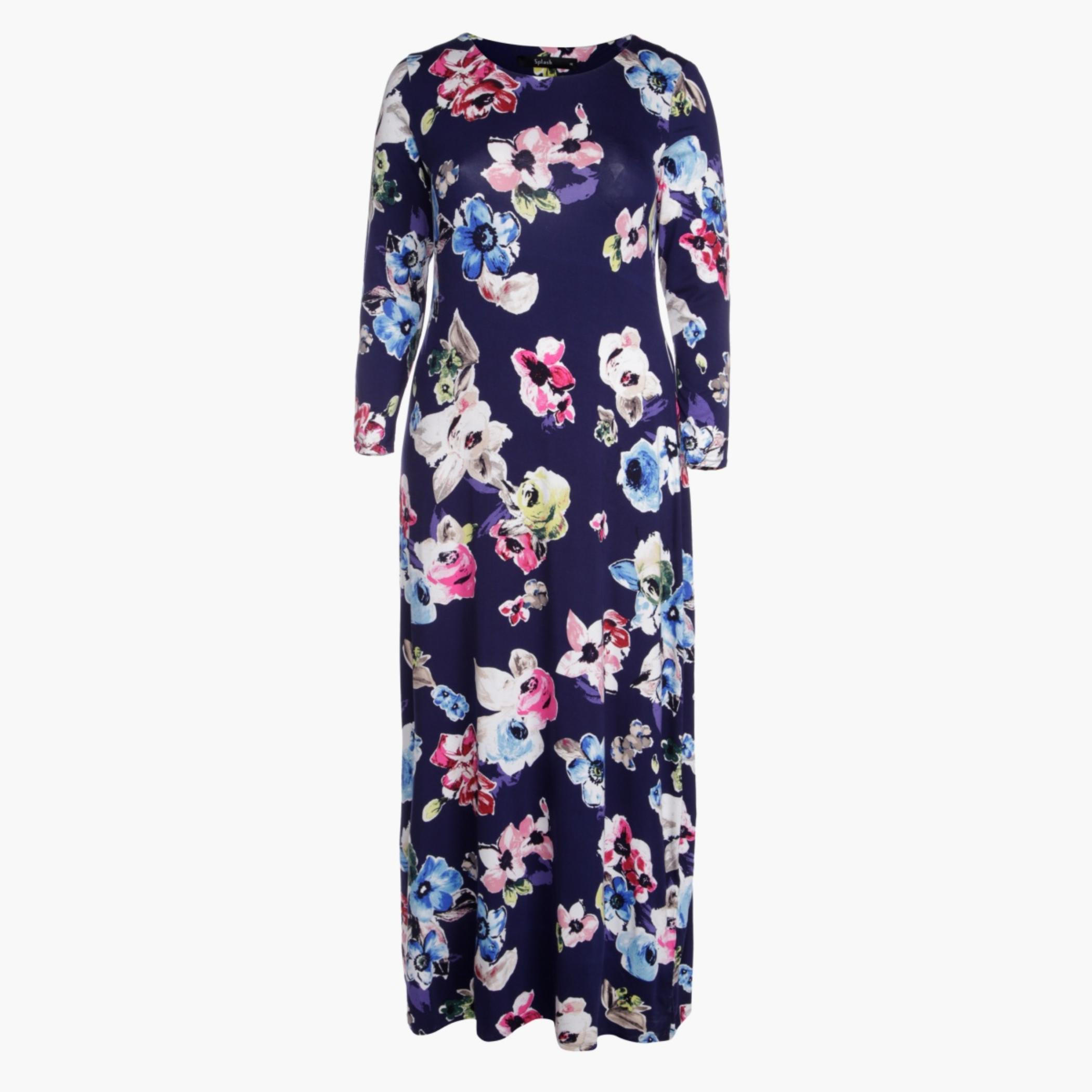 Plus Size Maxi Dress with All Over Floral Print-women-clothing-dresses-image-1