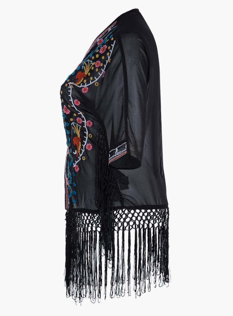 Plus Size Jacket with Print and Tassels-women-clothing-shirtsandblouses-blouses-image-1