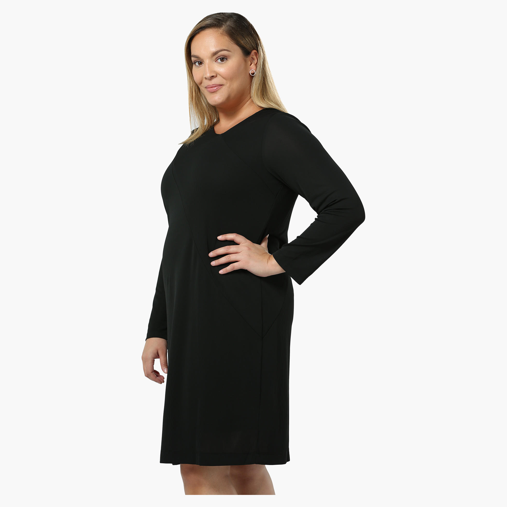 Plus Size Full-sleeved Cut-out Tunic-women-clothing-shirtsandblouses-blouses-image-3