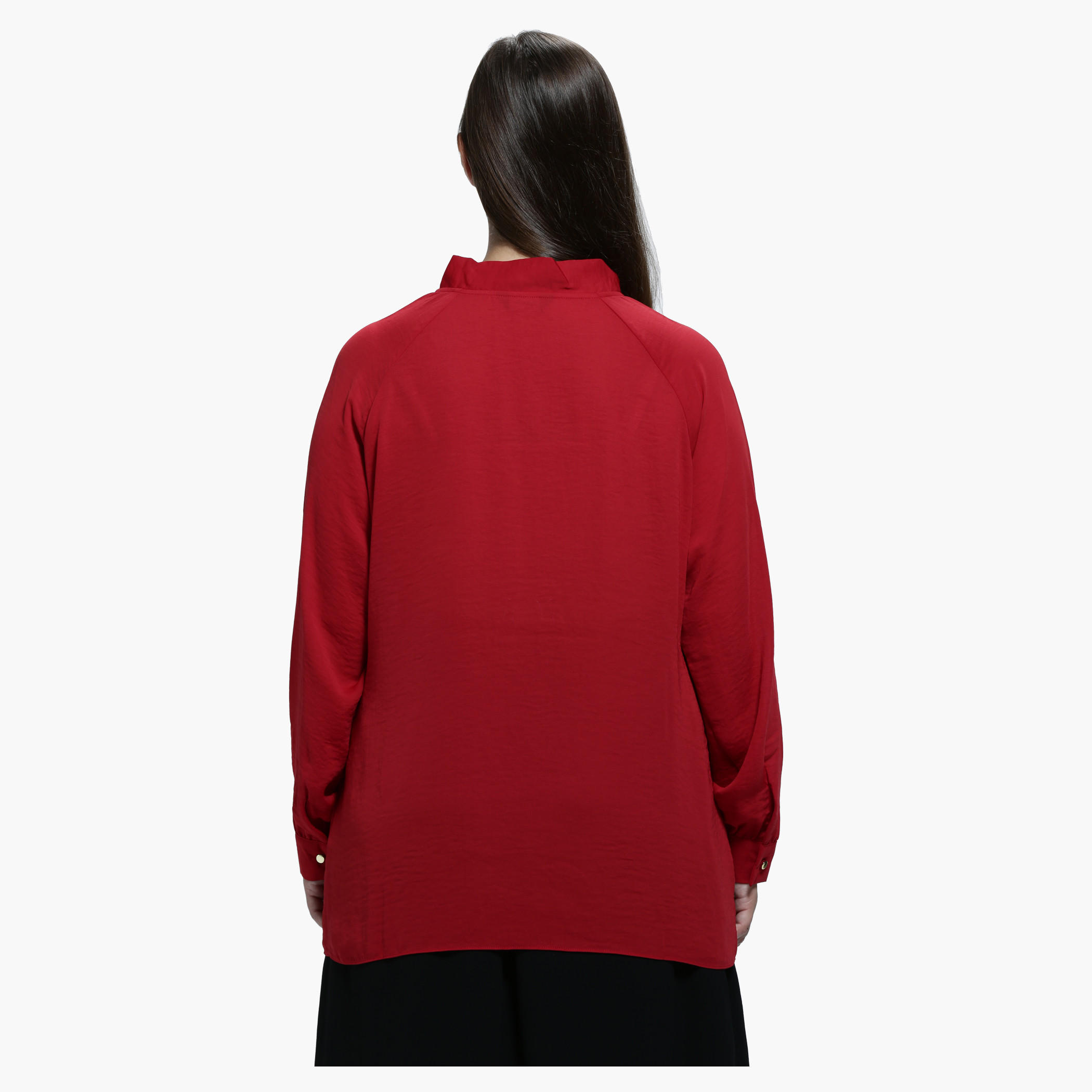 Plus Size Top with Tie-Up Neck and Long Sleeves-women-clothing-shirtsandblouses-blouses-image-2