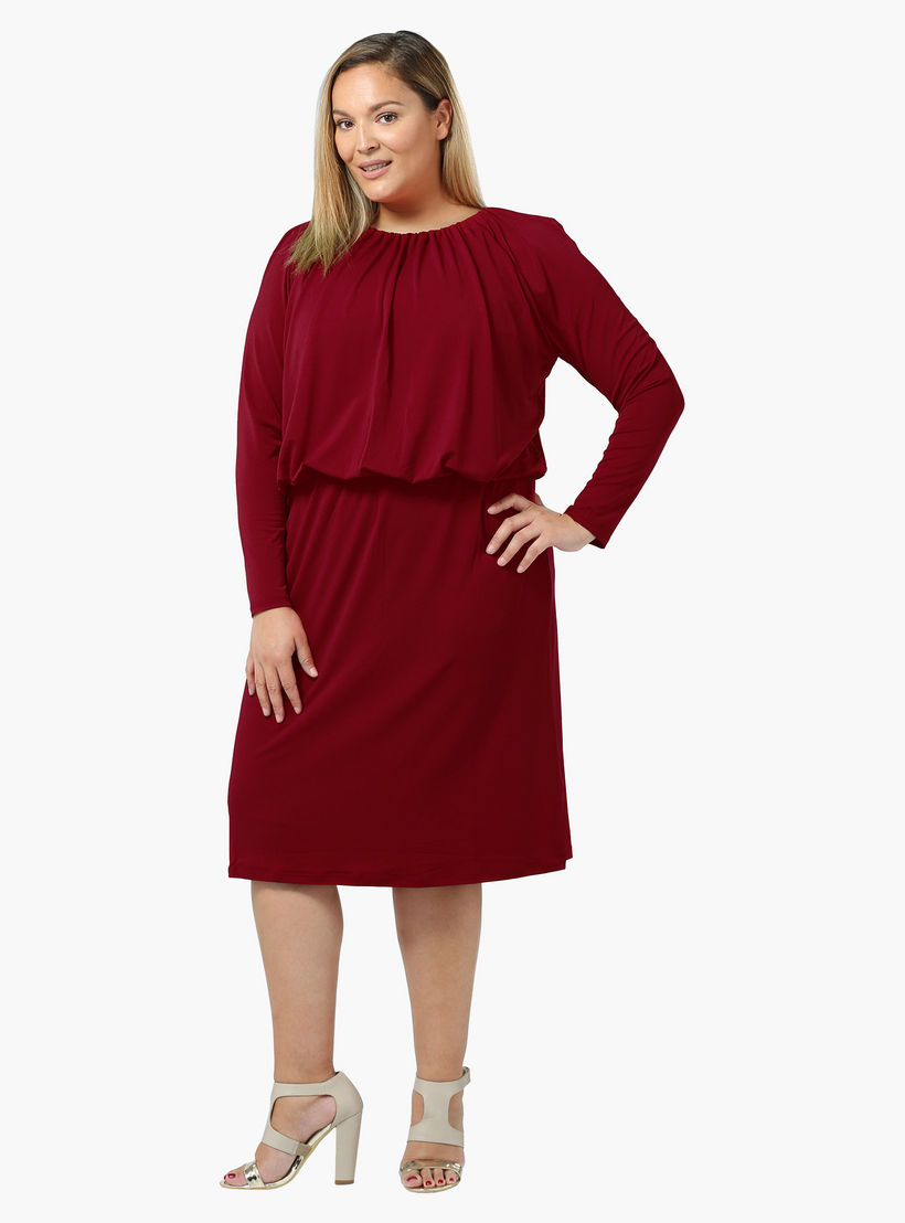Plus Size Full-sleeved Blouson Tunic-women-clothing-dresses-image-1