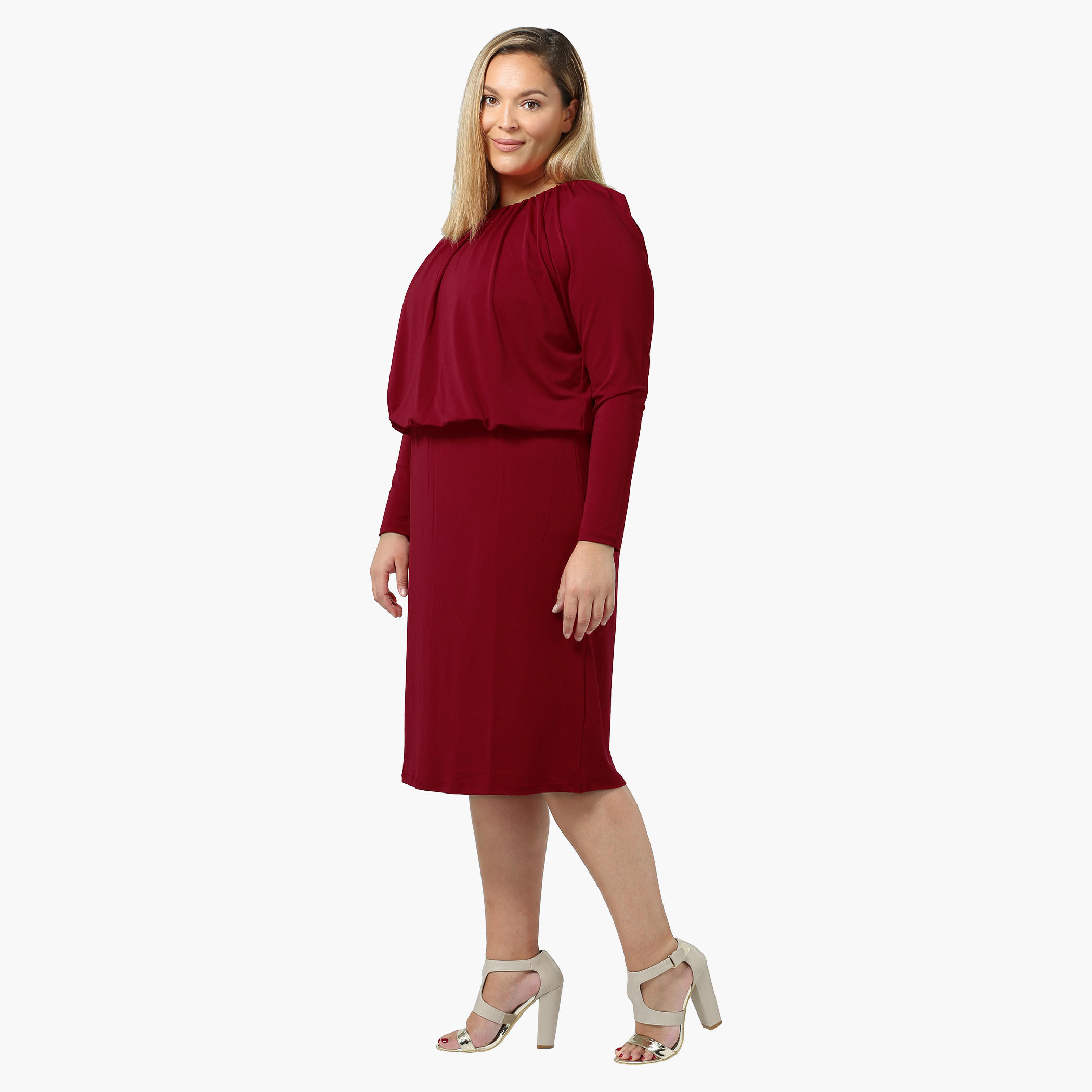 Plus Size Full-sleeved Blouson Tunic-women-clothing-dresses-image-3