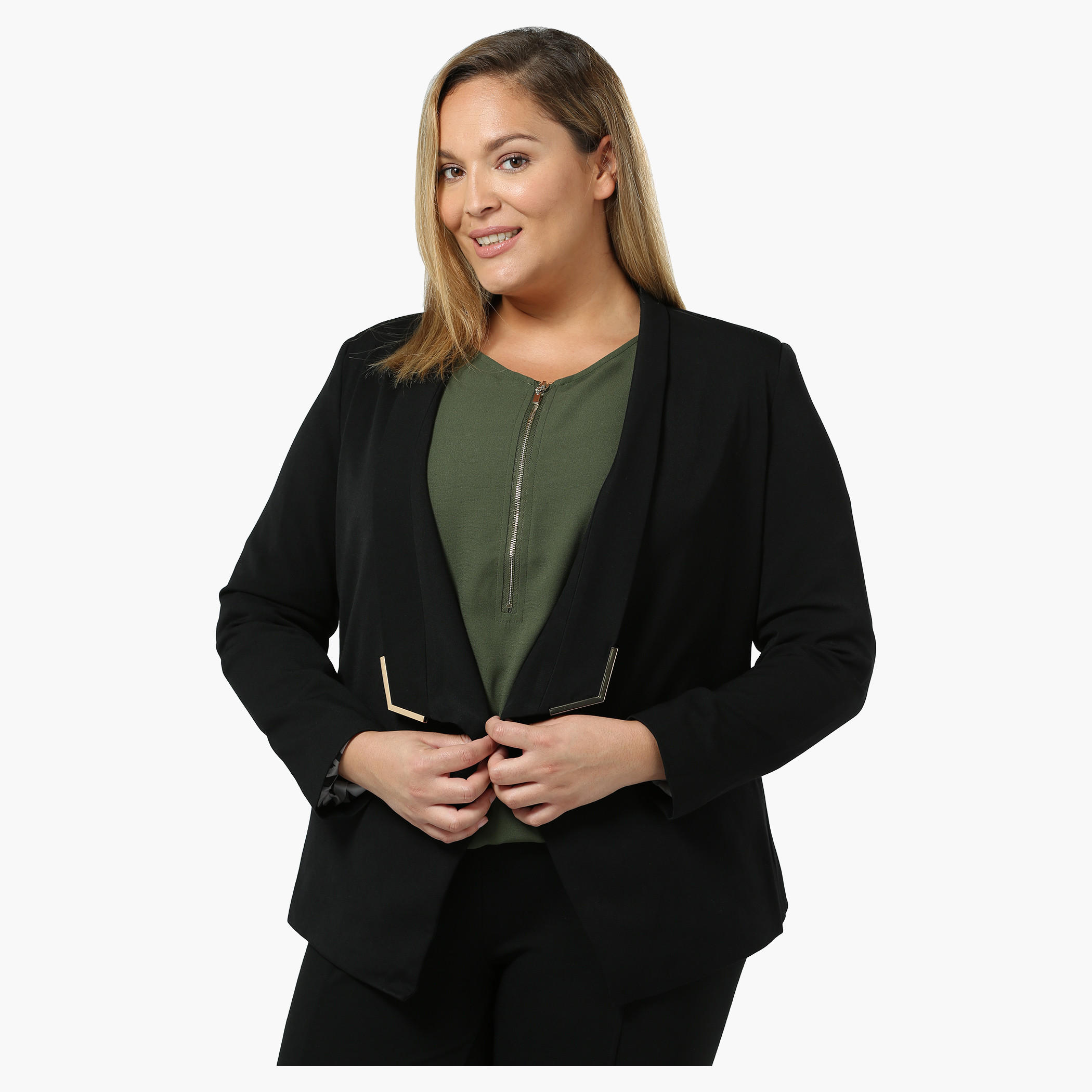 Plus Size Full-sleeved Structured Blazer-women-clothing-coatsandjackets-blazers-image-1