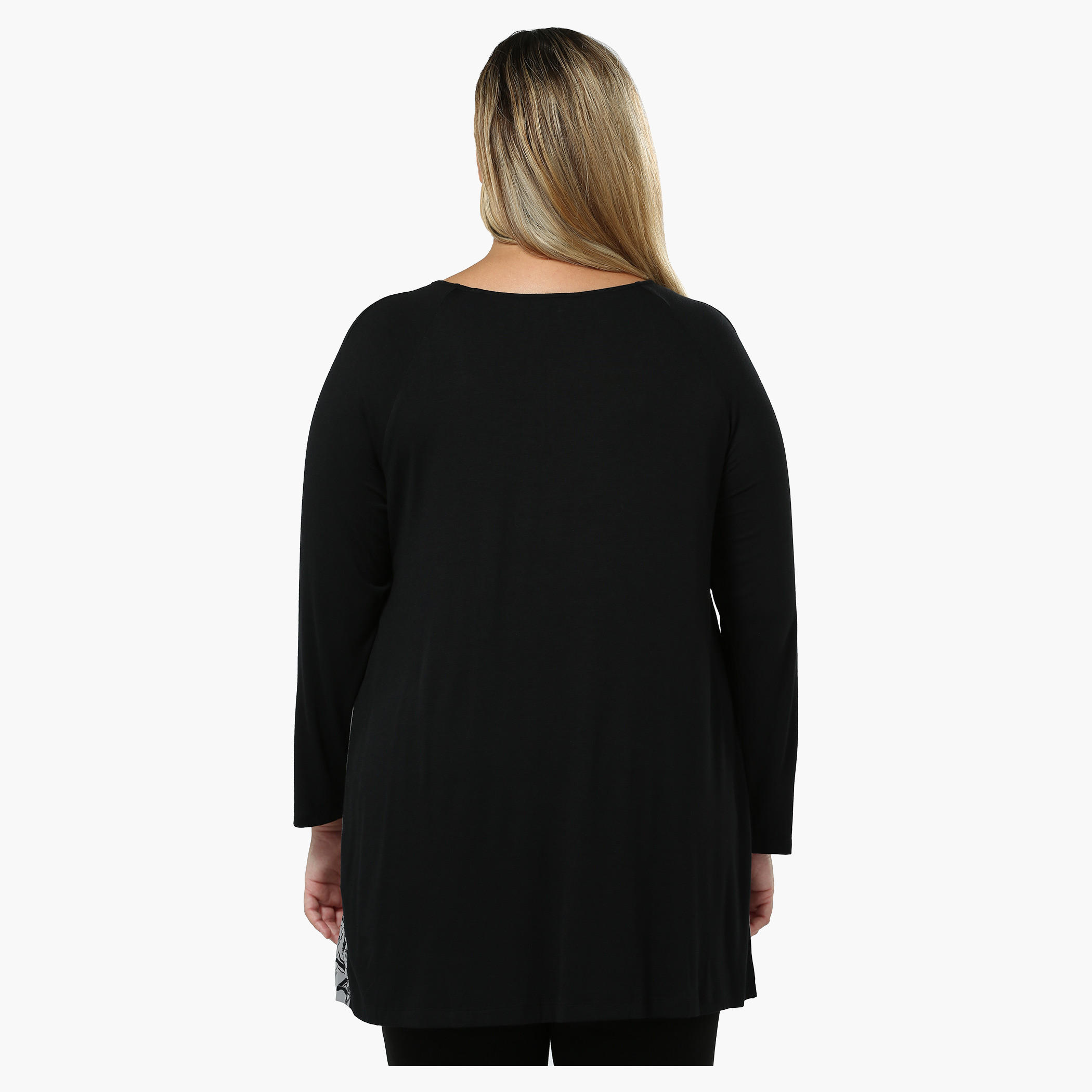 Plus Size Floral Printed Full-sleeved Tunic-women-clothing-shirtsandblouses-blouses-image-2
