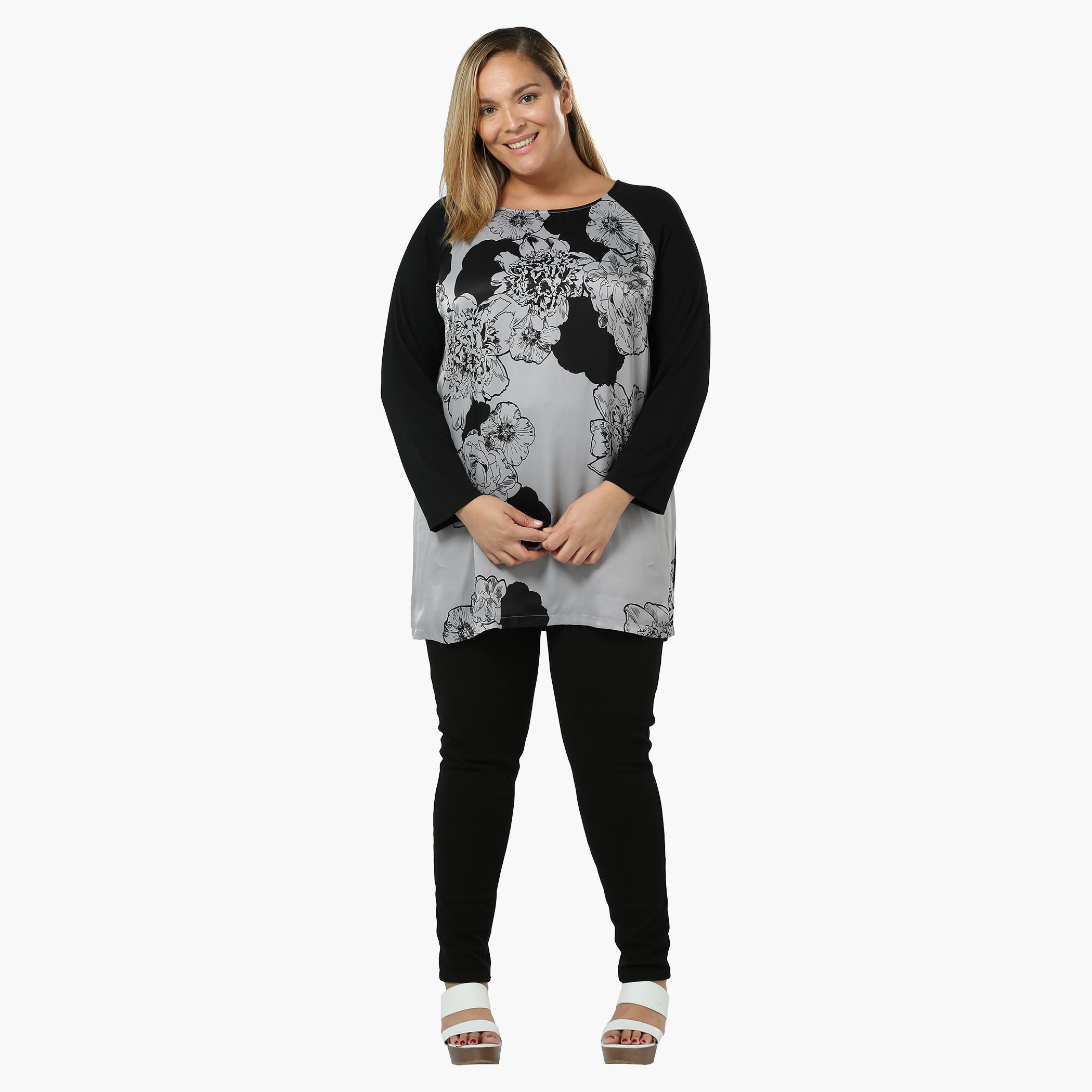 Plus Size Floral Printed Full-sleeved Tunic-women-clothing-shirtsandblouses-blouses-image-5