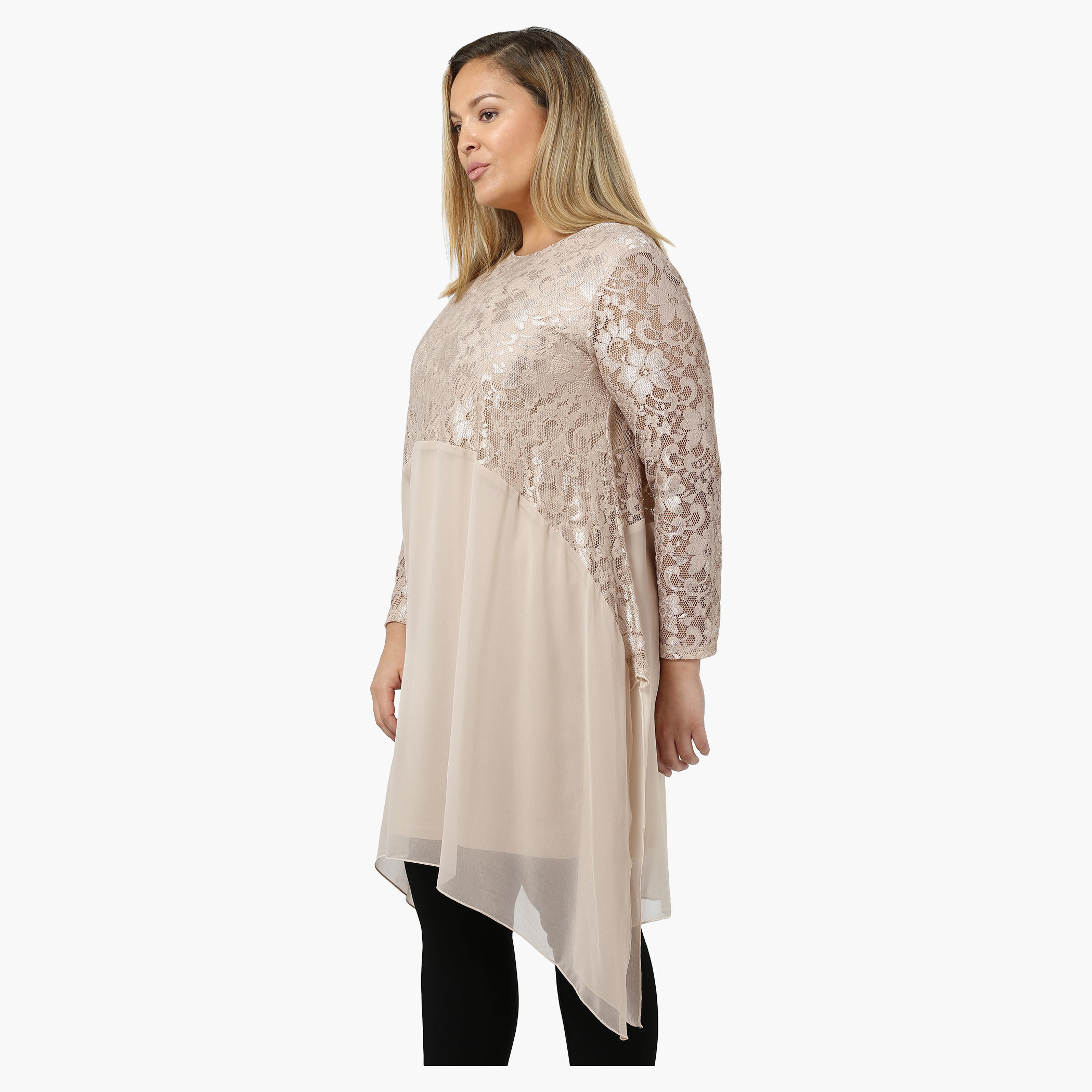 Plus Size Full-sleeved Lace Tunic-women-clothing-shirtsandblouses-blouses-image-3