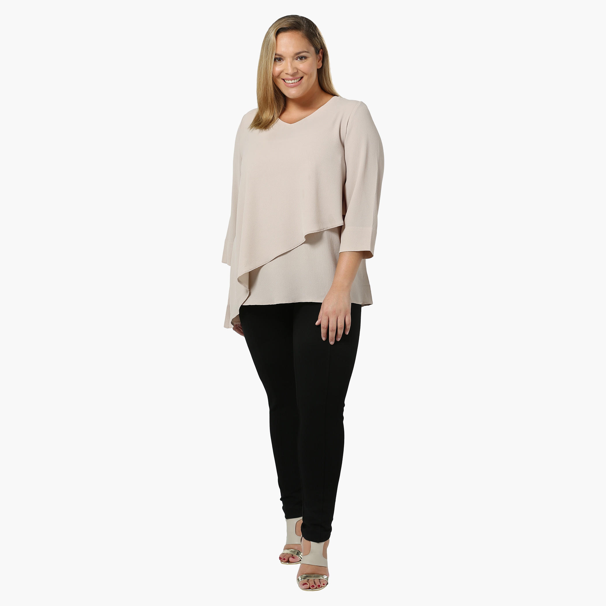 Plus Size Double-layered Top-women-clothing-shirtsandblouses-blouses-image-1