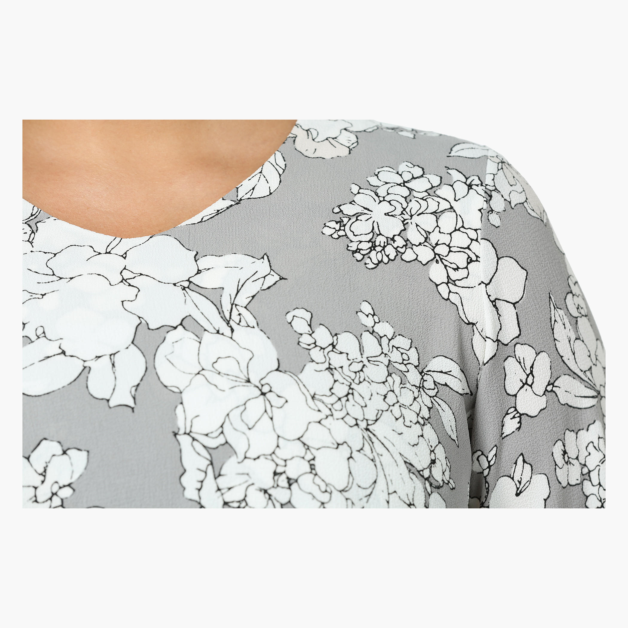 Plus Size Floral Printed Double-layered Top-women-clothing-shirtsandblouses-blouses-image-4