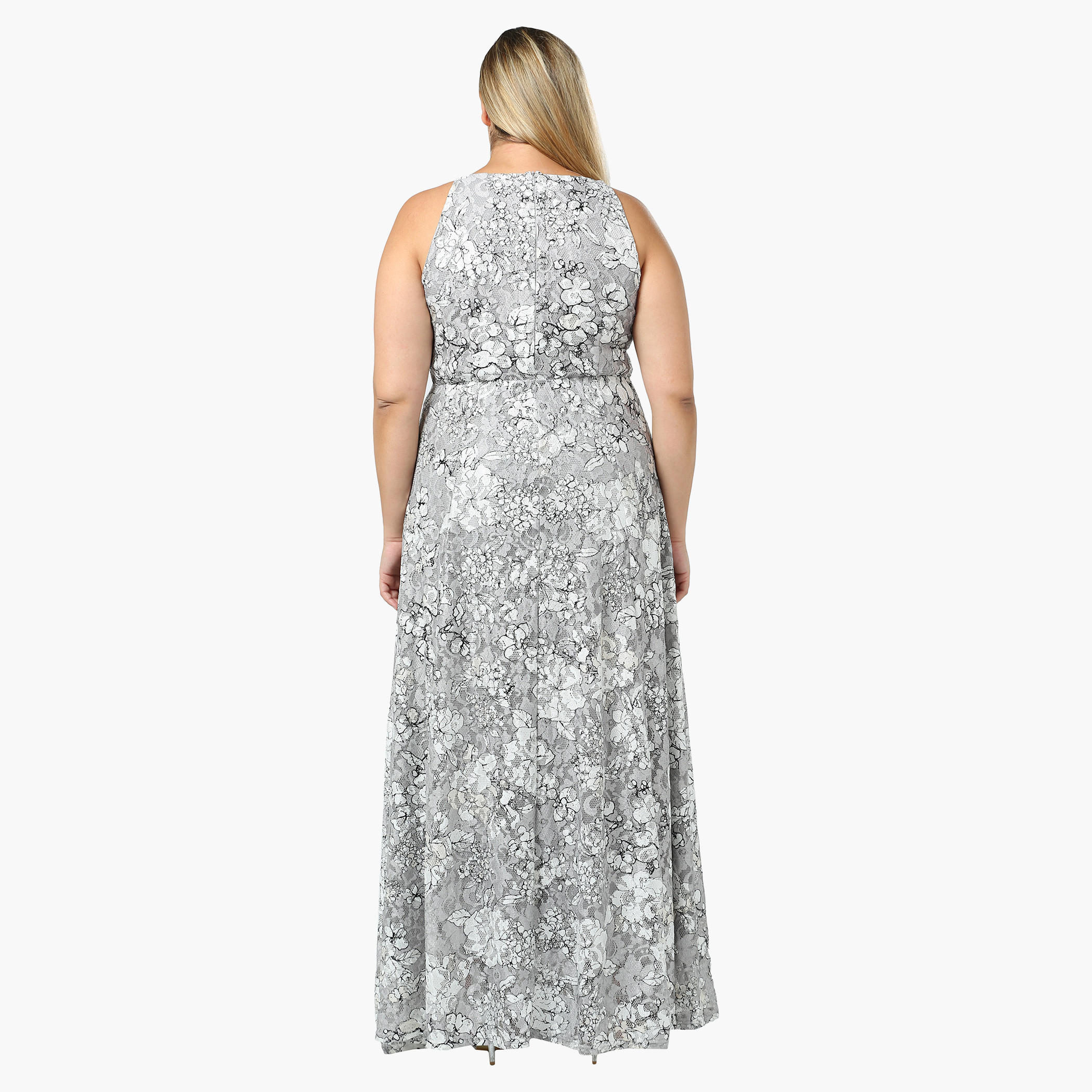 Plus Size Sleeveless Floral Printed Lace Maxi-women-clothing-dresses-image-2