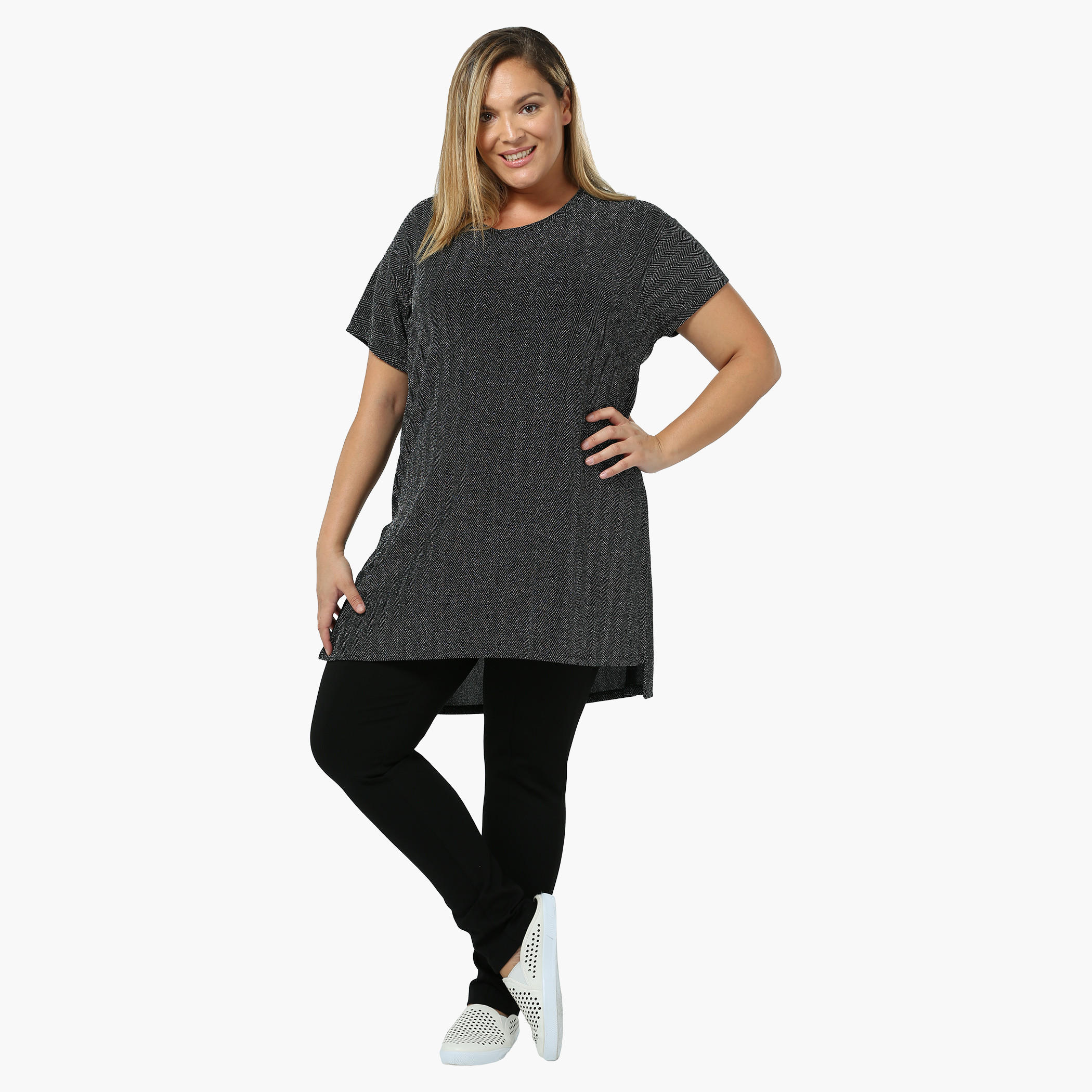 Plus Size Solid Leggings with Ribbed Waist-women-clothing-bottoms-leggings-image-5
